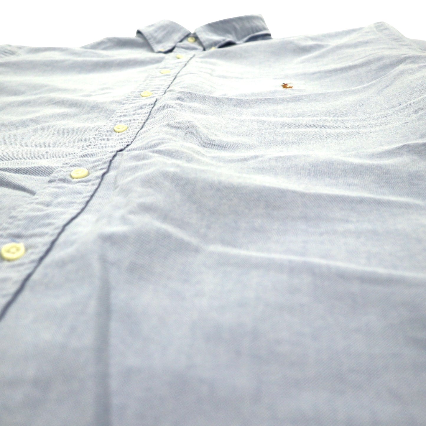 Ralph Lauren 90年代 オックスフォード ボタンダウンシャツ 2XLT ブルー コットン CLASSIC FIT スモールポニー 刺繍