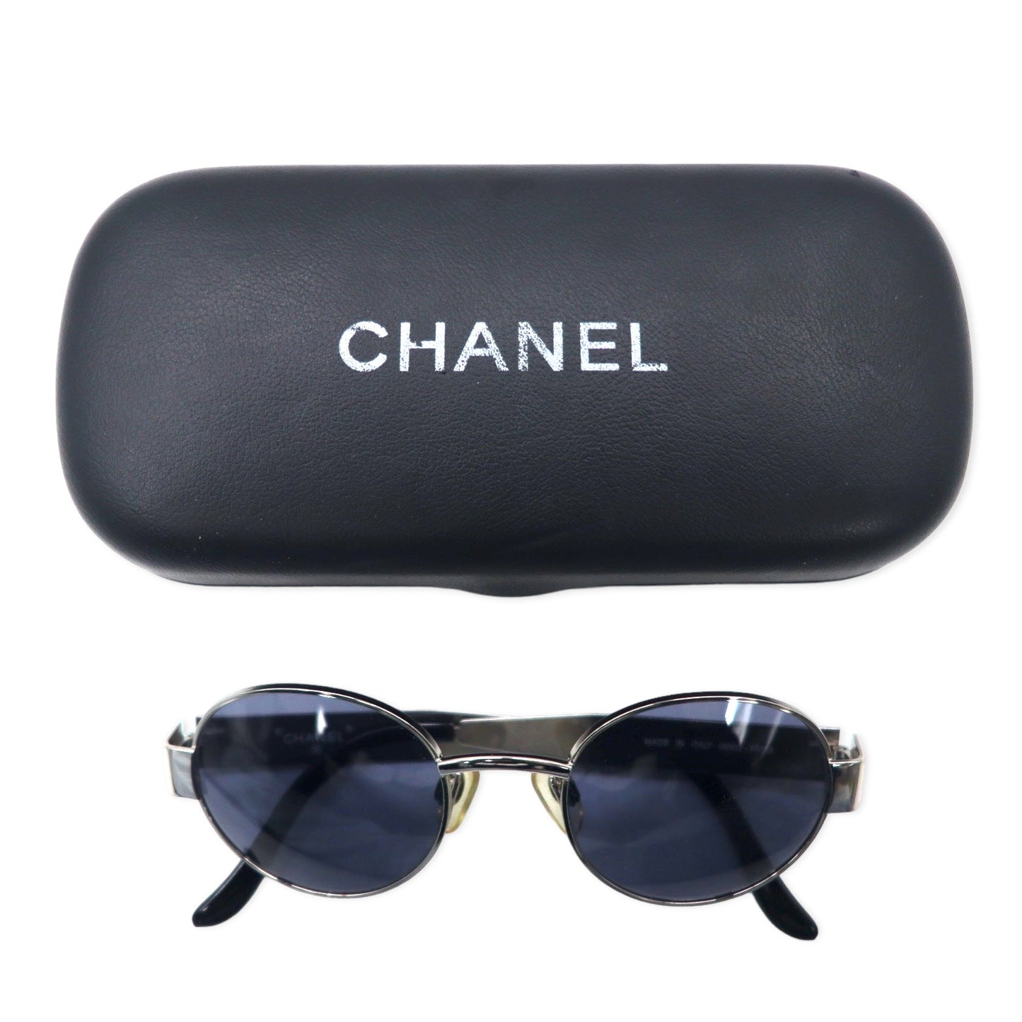 CHANEL イタリア製 ボストン サングラス シルバー メタル 06933 45002