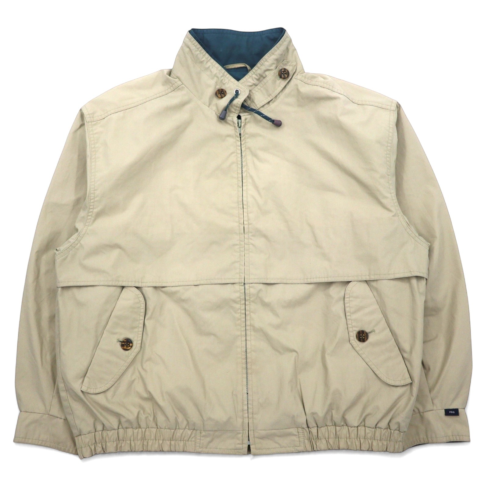 LONDON FOG 80's Swing Top Harrington Jacket L Beige Cotton