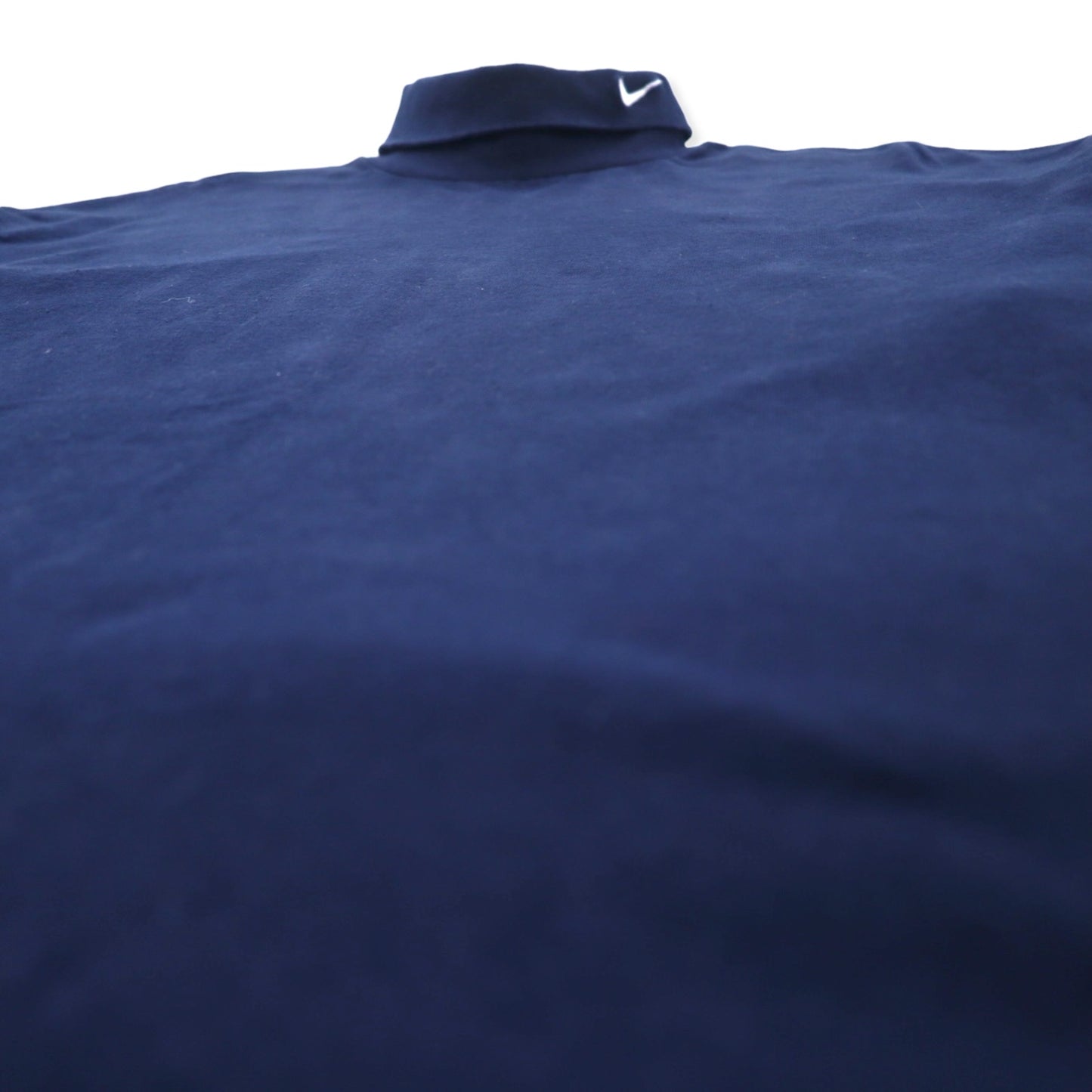 NIKE USA made 90s turtleneck long sleeve T-shirt, long sleeve T, XL, navy, cotton, embroidered swoosh logo, silver tag, big size