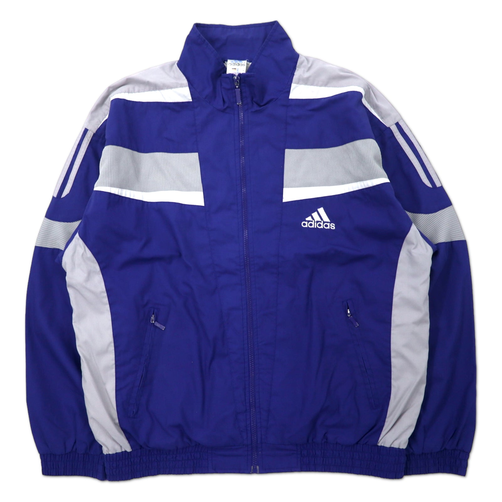 adidas 90's TRACK JACKET Jersey 180 Blue Polyester 3 Striped One