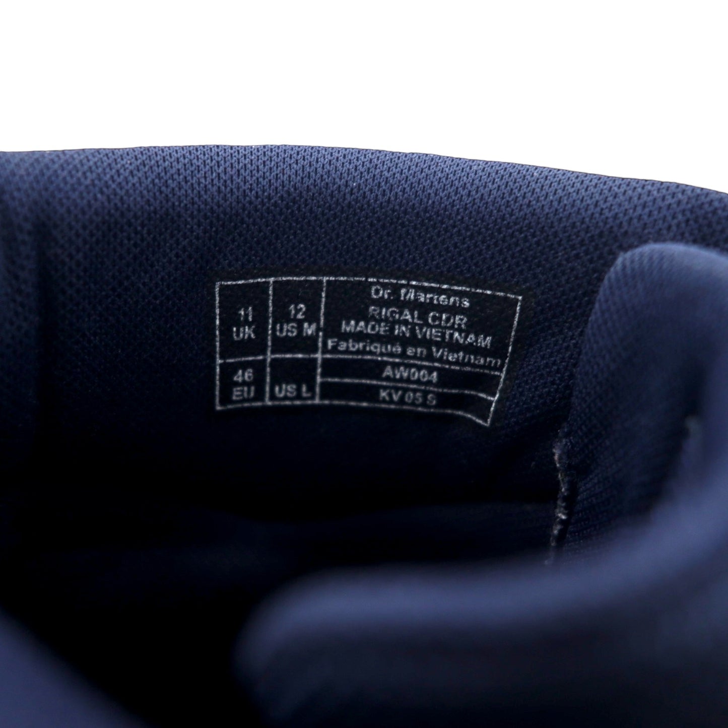 Dr. Martens 8ホール レースアップブーツ スニーカー 30cm ネイビー レザー CORDURA コーデュラナイロン RIGAL