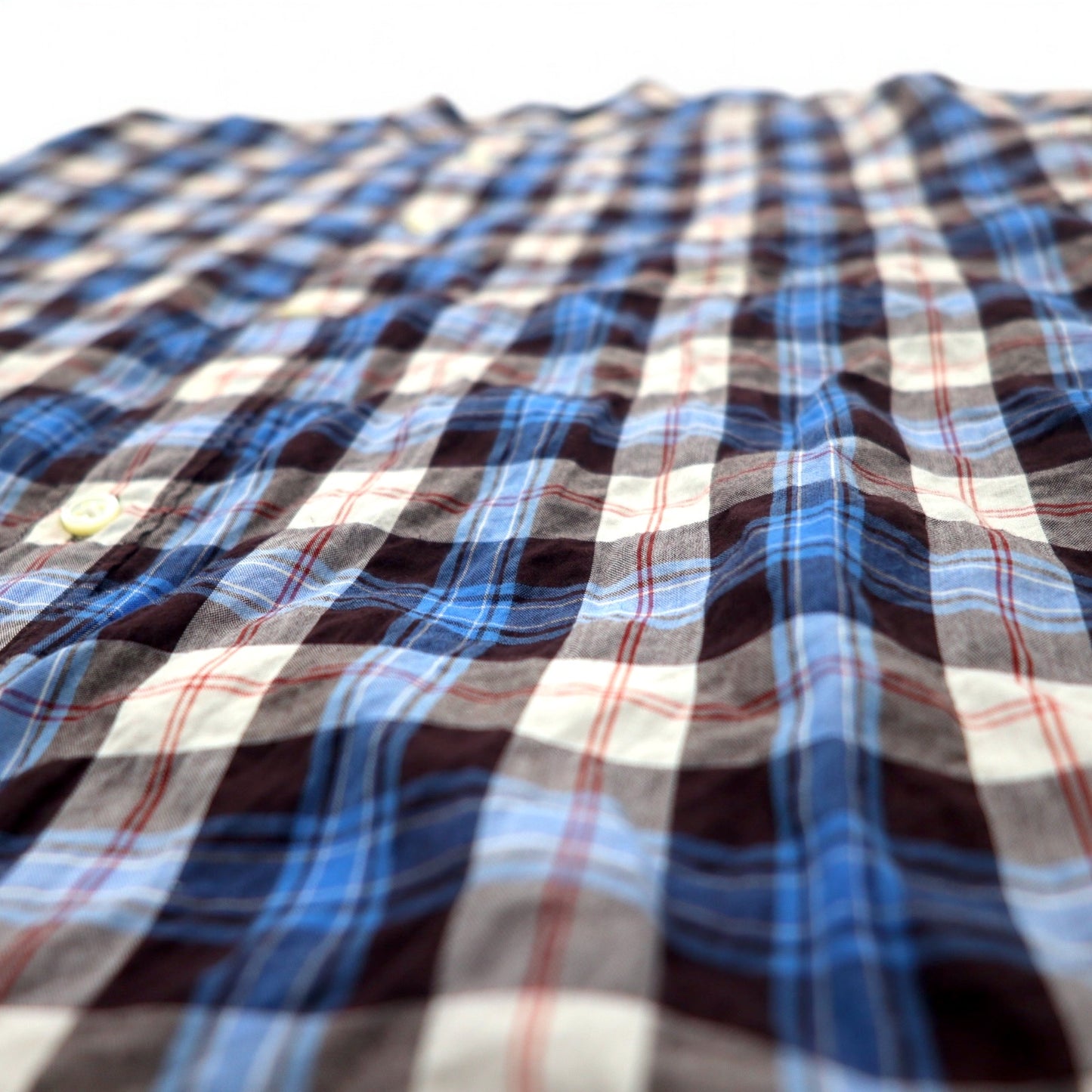 THE NORTH FACE Button Down Shirt XL Blue Check Cotton NR11248H