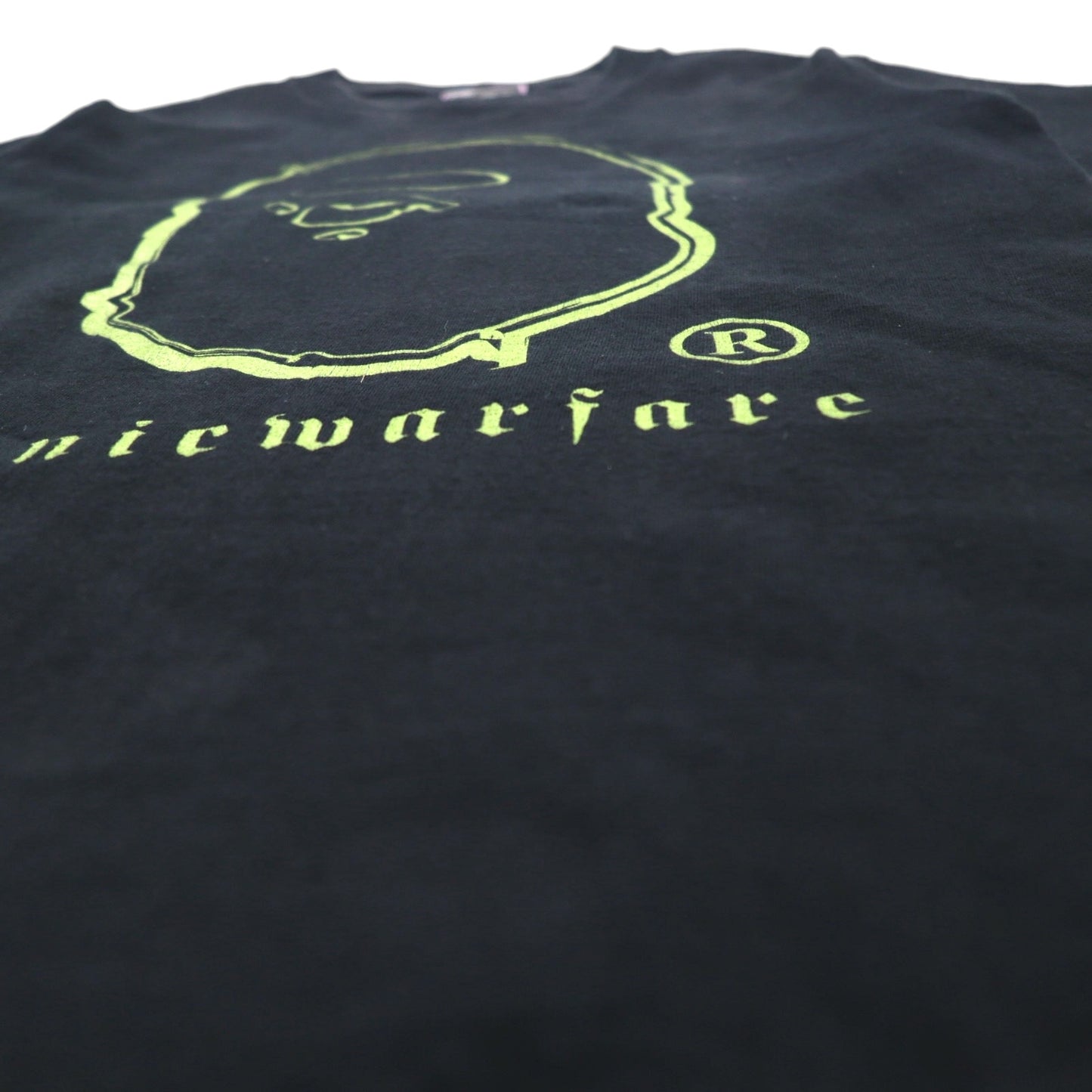 A Bathing Ape ロゴプリント Tシャツ XS ブラック コットン 両面プリント 日本製