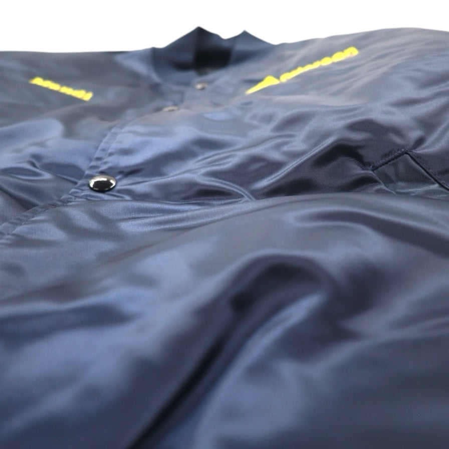 Vintage 90s Made in USA Varsity Jacket GAME Sportswear スタジャン M ネイビー キルティングライナー US企業 刺繍