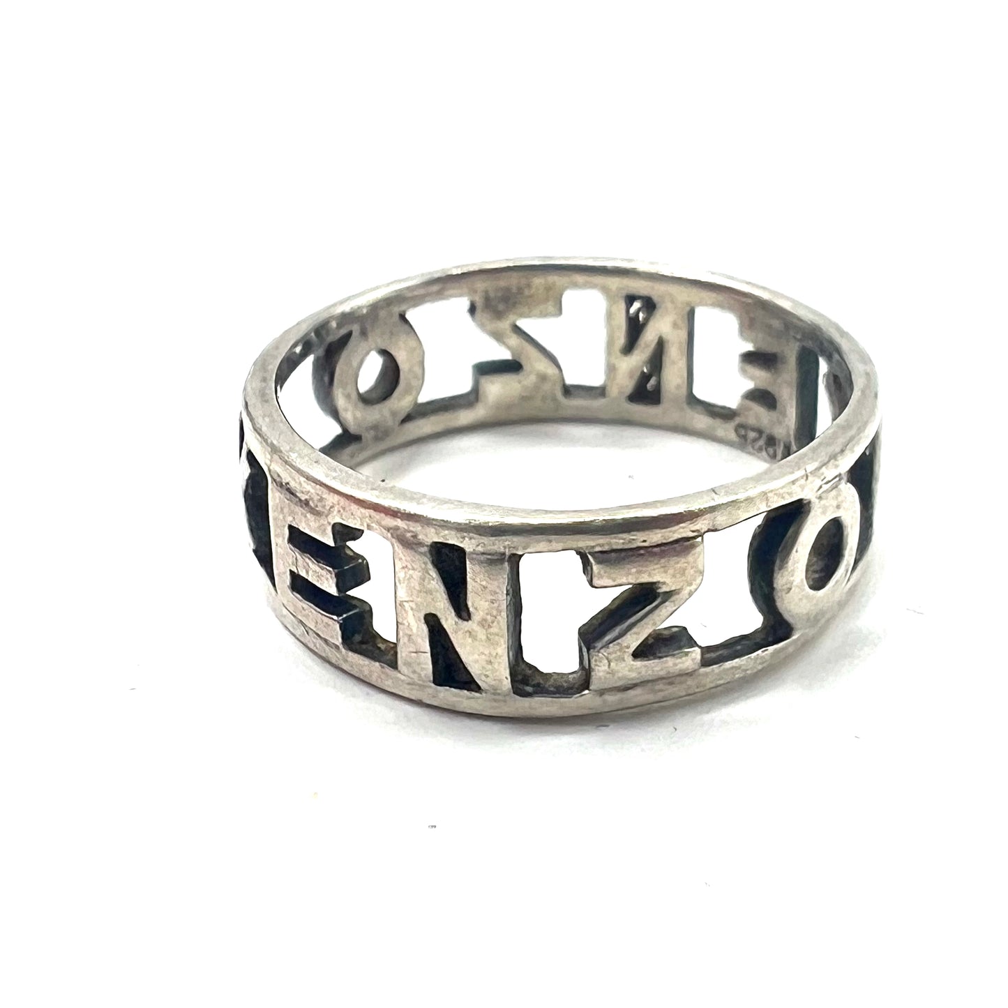 KENZO Logo Watermark Ring Ring No. 12 SV925 Silver
