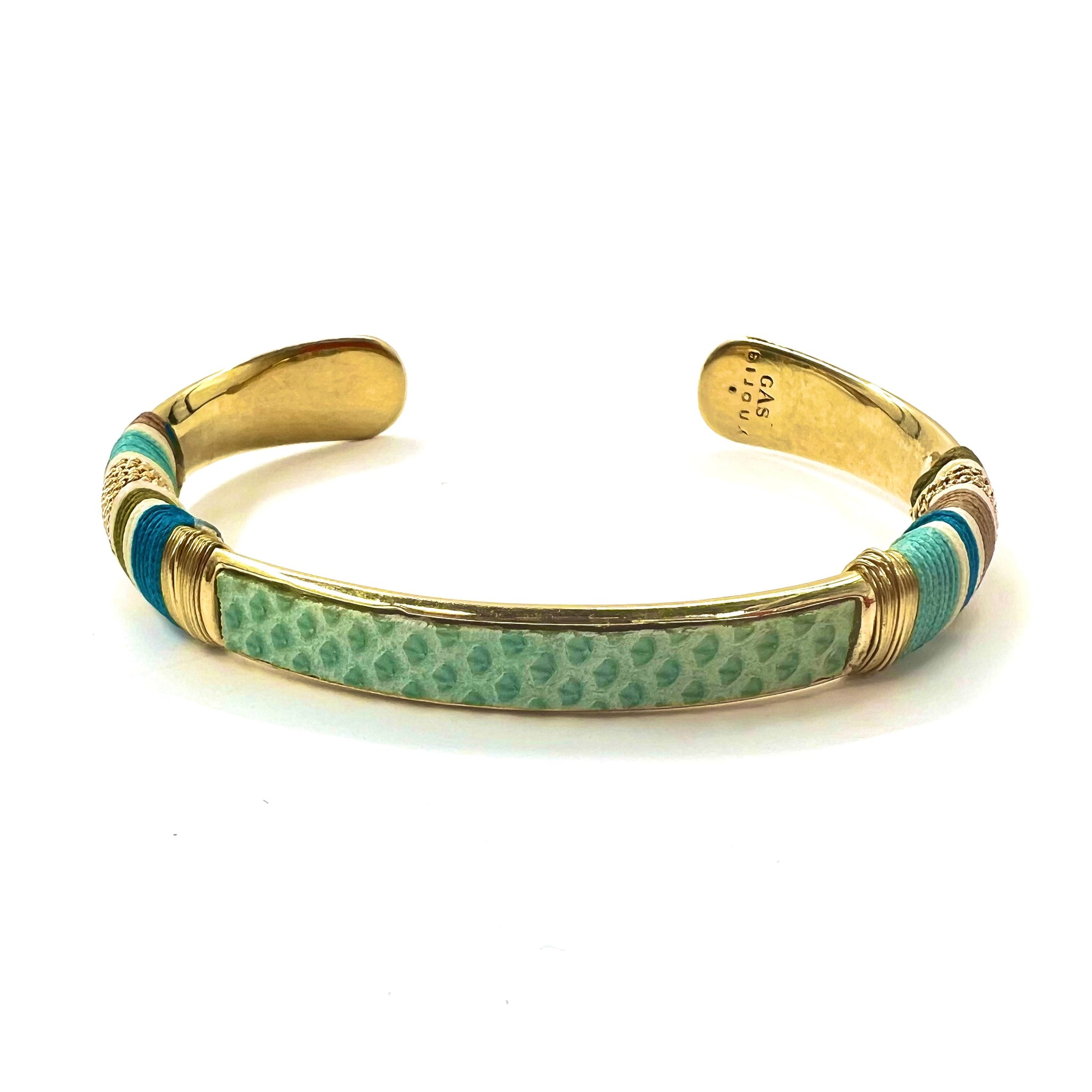 GAS BIJOUX Bracet Bangle Gold Brass Multicolor Massai Masai – 日本