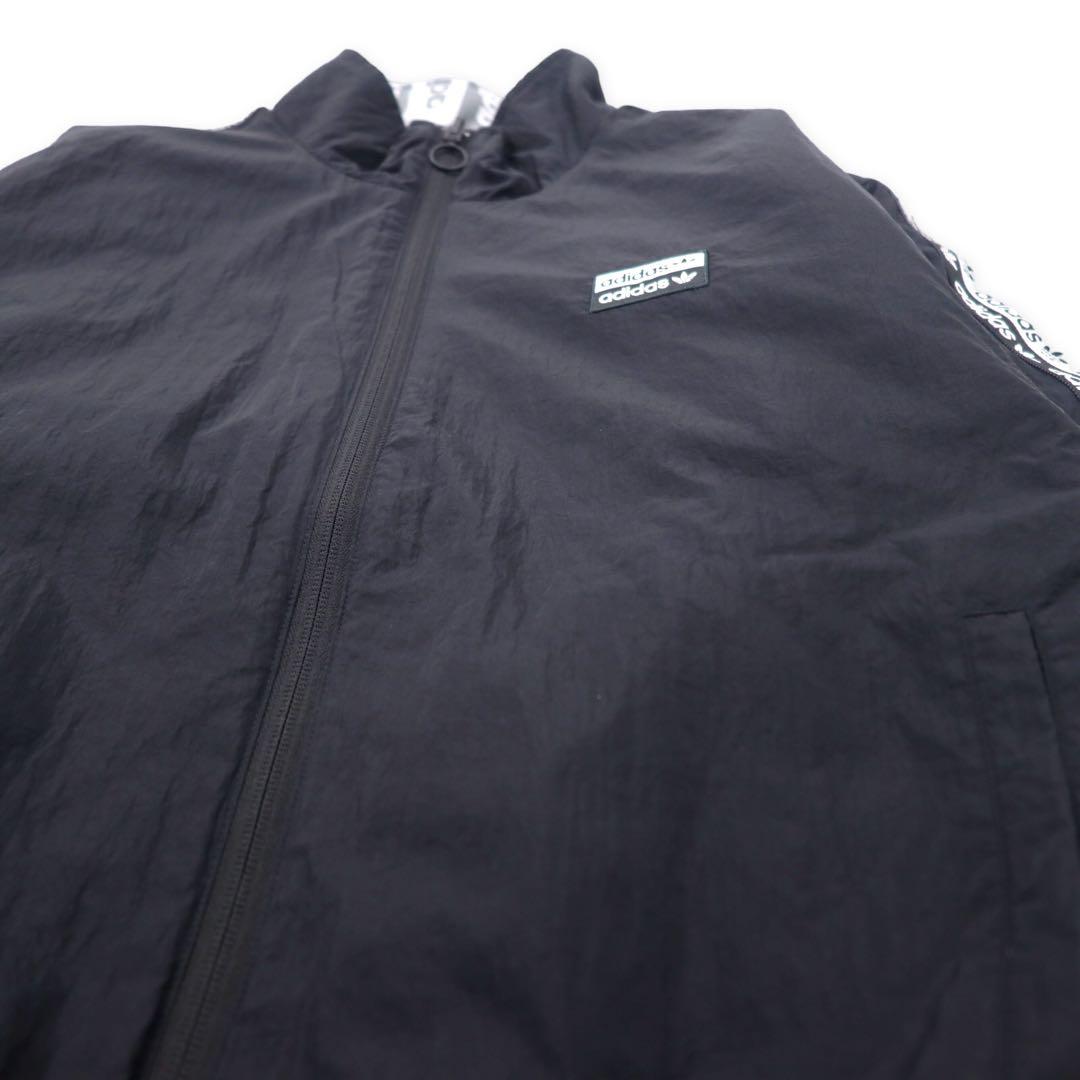 adidas originals All-over pattern reversible jacket M Gray Black Trefoil logo nylon FQ2411