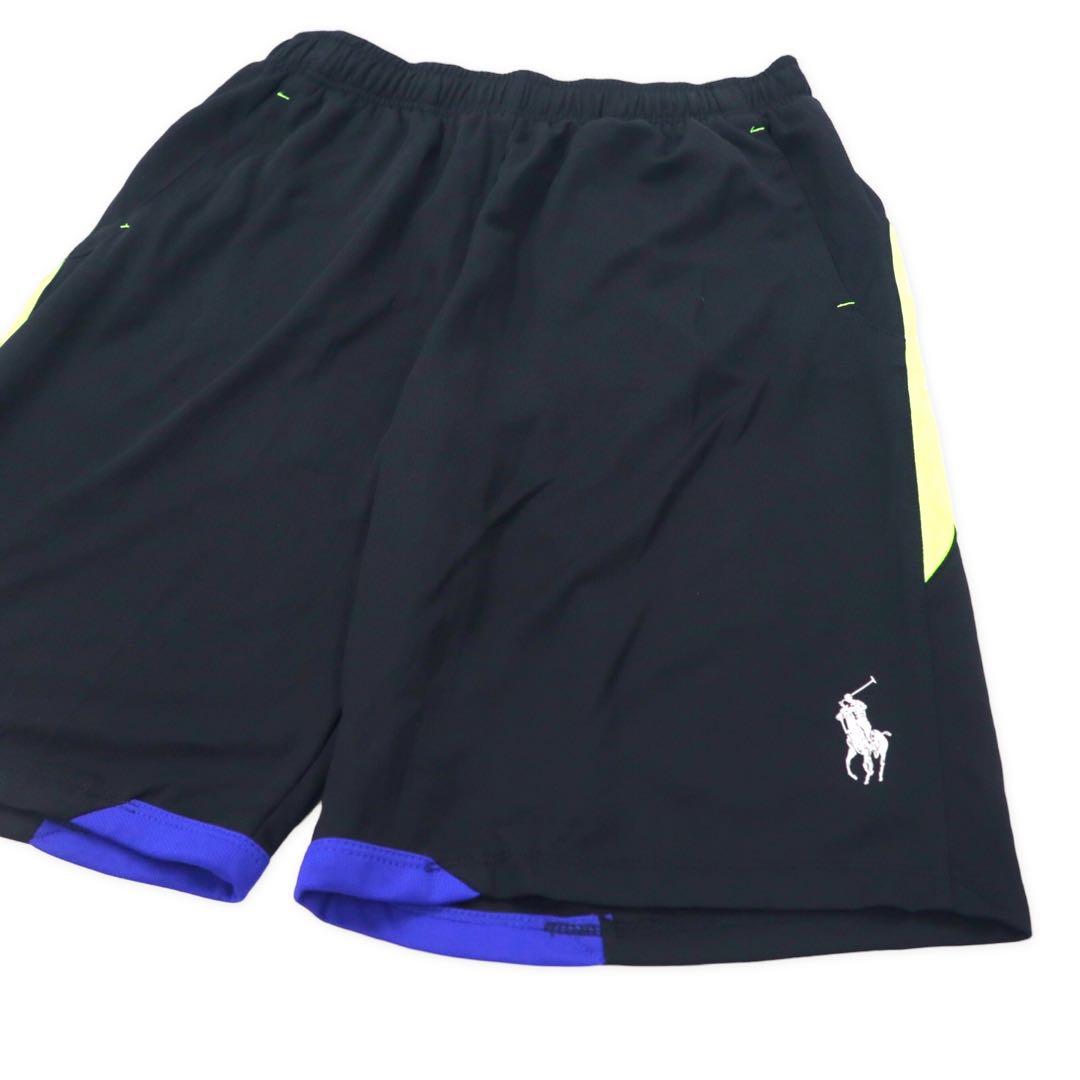 POLO RALPH LAUREN ショート ゲームパンツ ハーフパンツ L ブラック ポリエステル サイドライン スモールポニー 未使用品