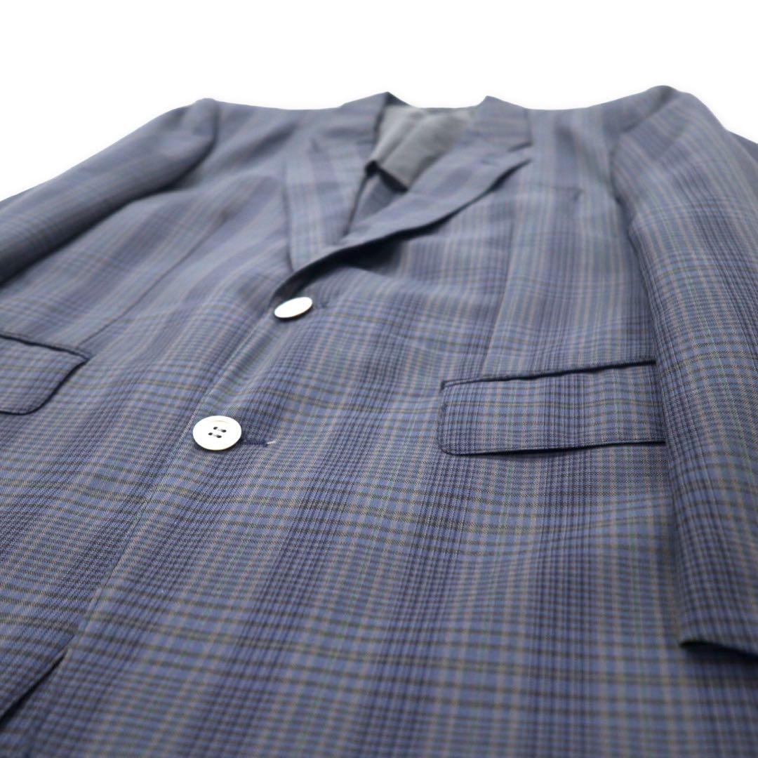 Christian Dior MONSIEUR 2B テーラードジャケット 91-79-170 ネイビー チェック ウール モヘア混 オールド 日本製