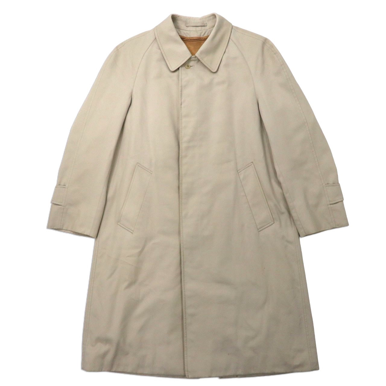Aquascutum Balmacaan Coat M14 Beige Cotton Checked Liner 