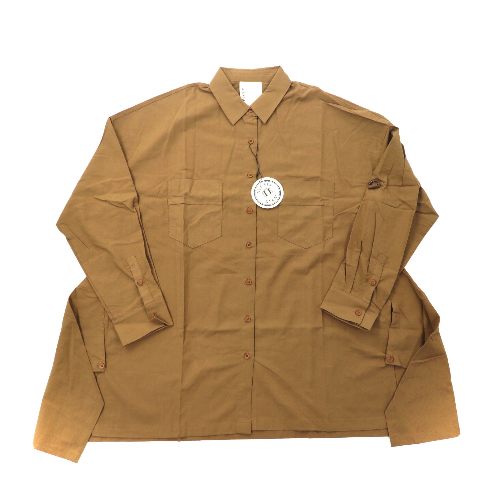 Alexia STAM Shirt F Brown Rayon AS20SS-CLT087CA UNUSED – 日本然リトテ