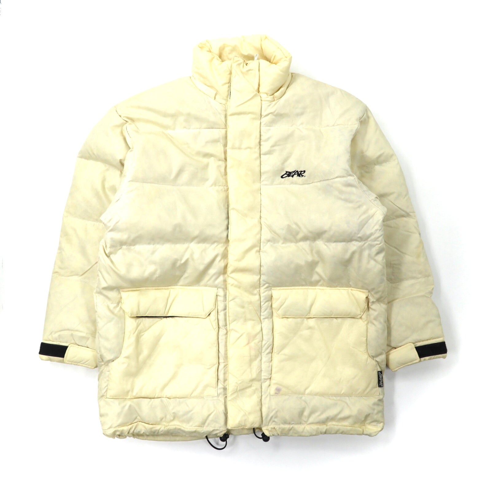 Bear USA Puffer Jacket M White Nylon Big Size Small Logo