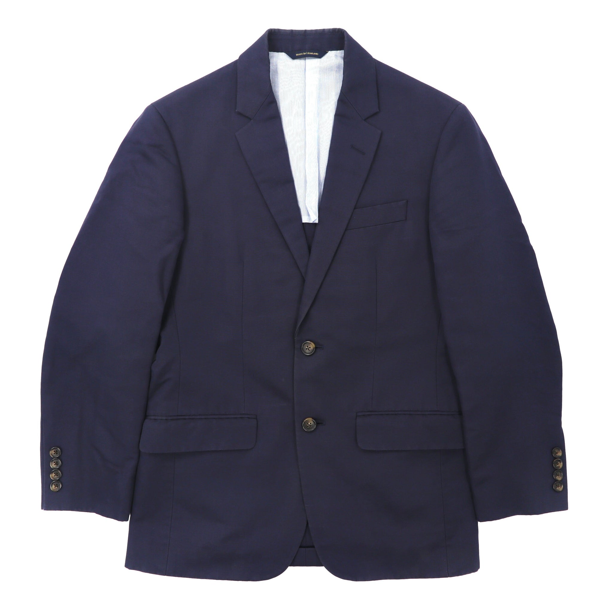 BROOKS BROTHERS 2B Tailored Jacket 37 Navy Cotton – 日本然 ...