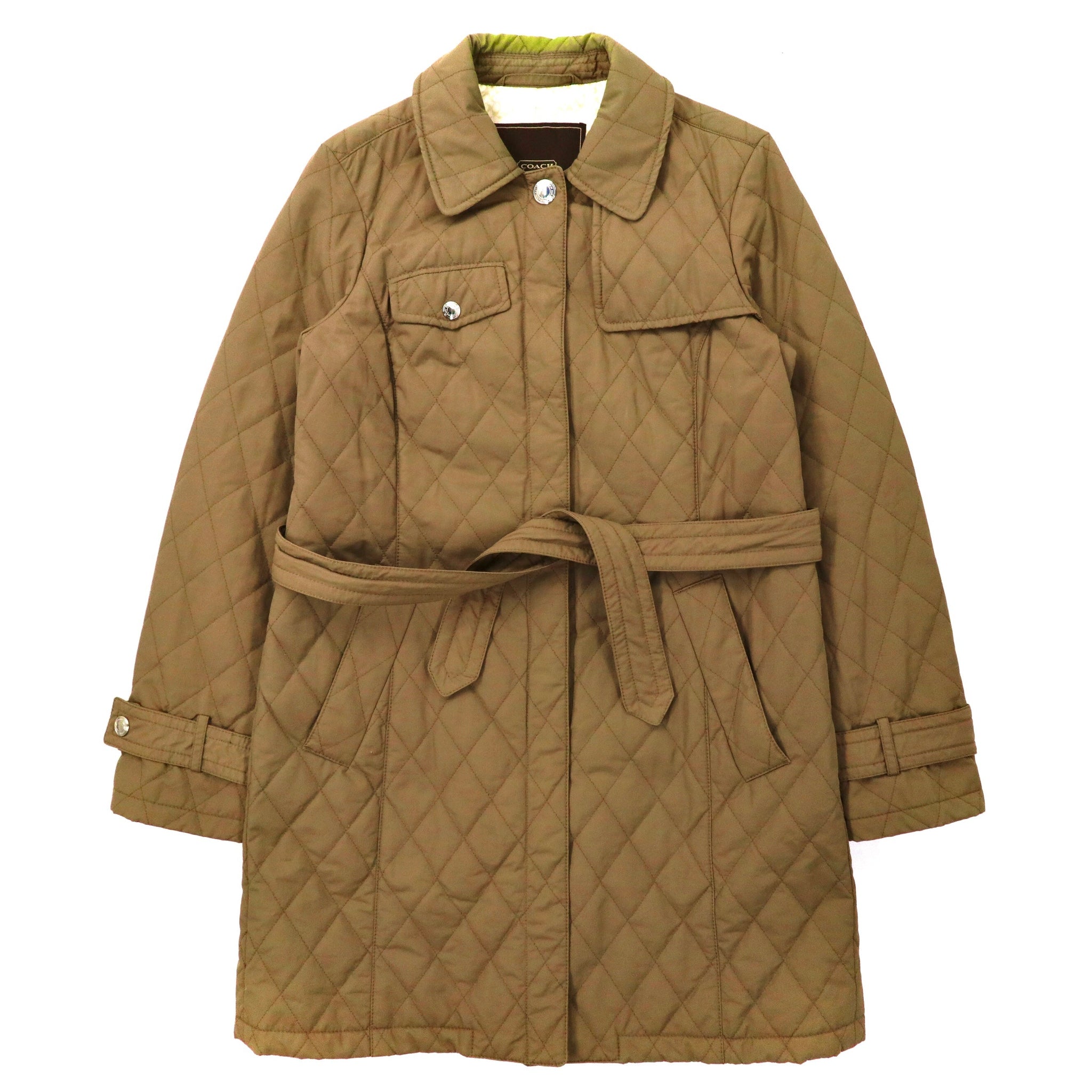 Coach quilting COAT S KHAKI Nylon lining signature – 日本然