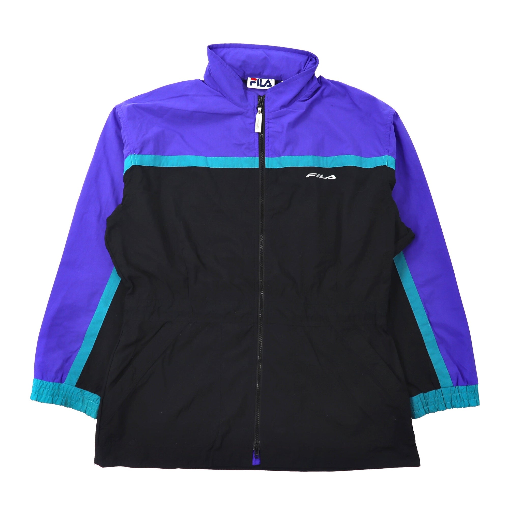 FILA Windbreaker L Black Dorost Big Size Food 90s – 日本然リトテ