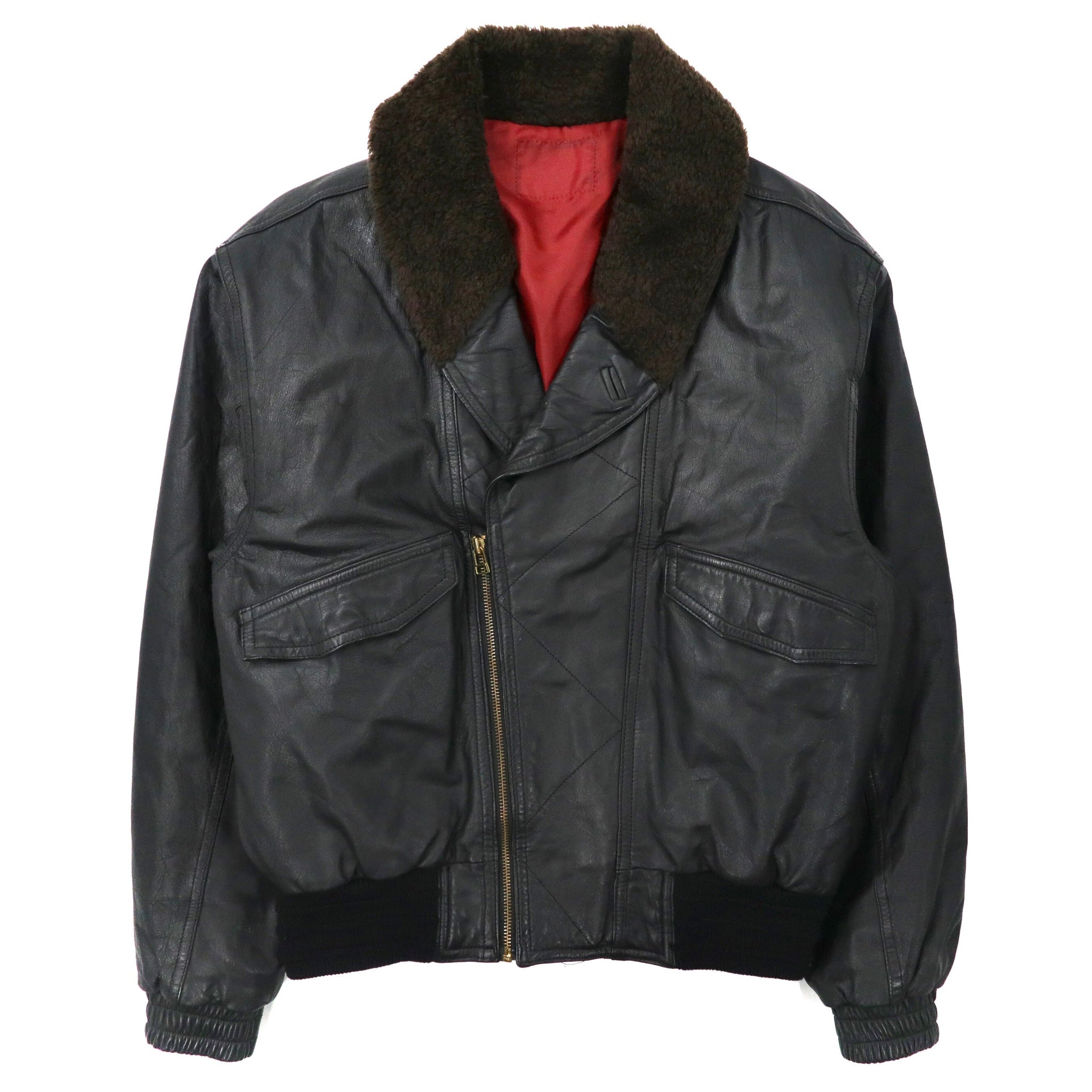G-1 Leather Flight Jacket L Black Cowhide – 日本然リトテ 