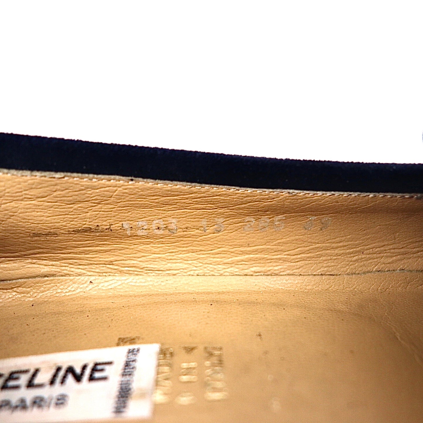 CELINE bit loafer 24cm navy suede made in Italy