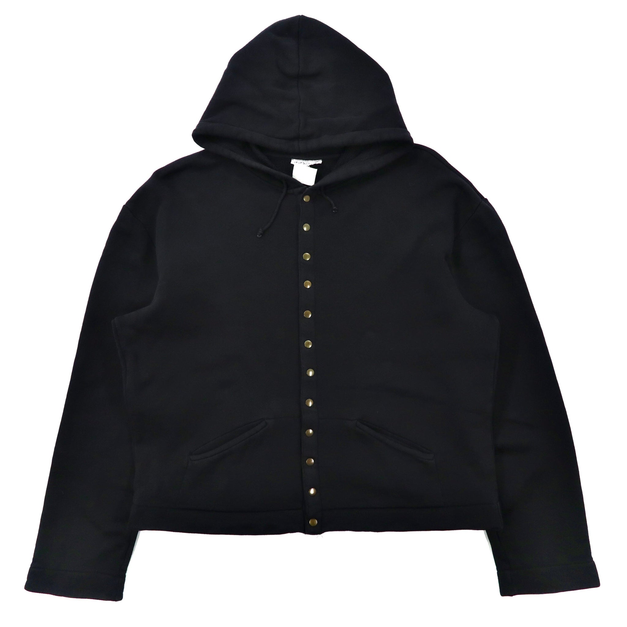 agnes b. Homme Hoodie Cardian Product 1 Black Cotton Brushed