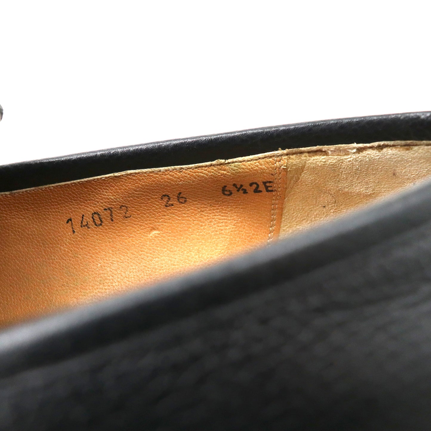 Salvatore Ferragamo Gancini Loafers 24.5cm Black Leather Logo Plate 14072 Made in Italy