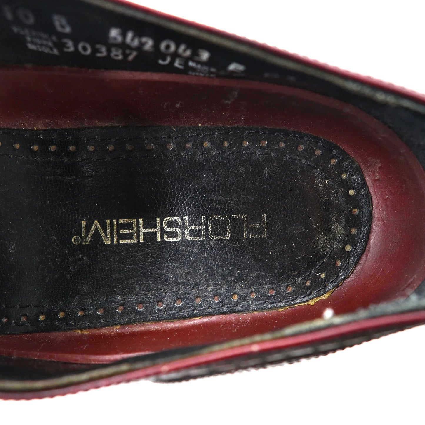 FLORSHEIM Wingtip Shoes 28cm Bordeaux Leather