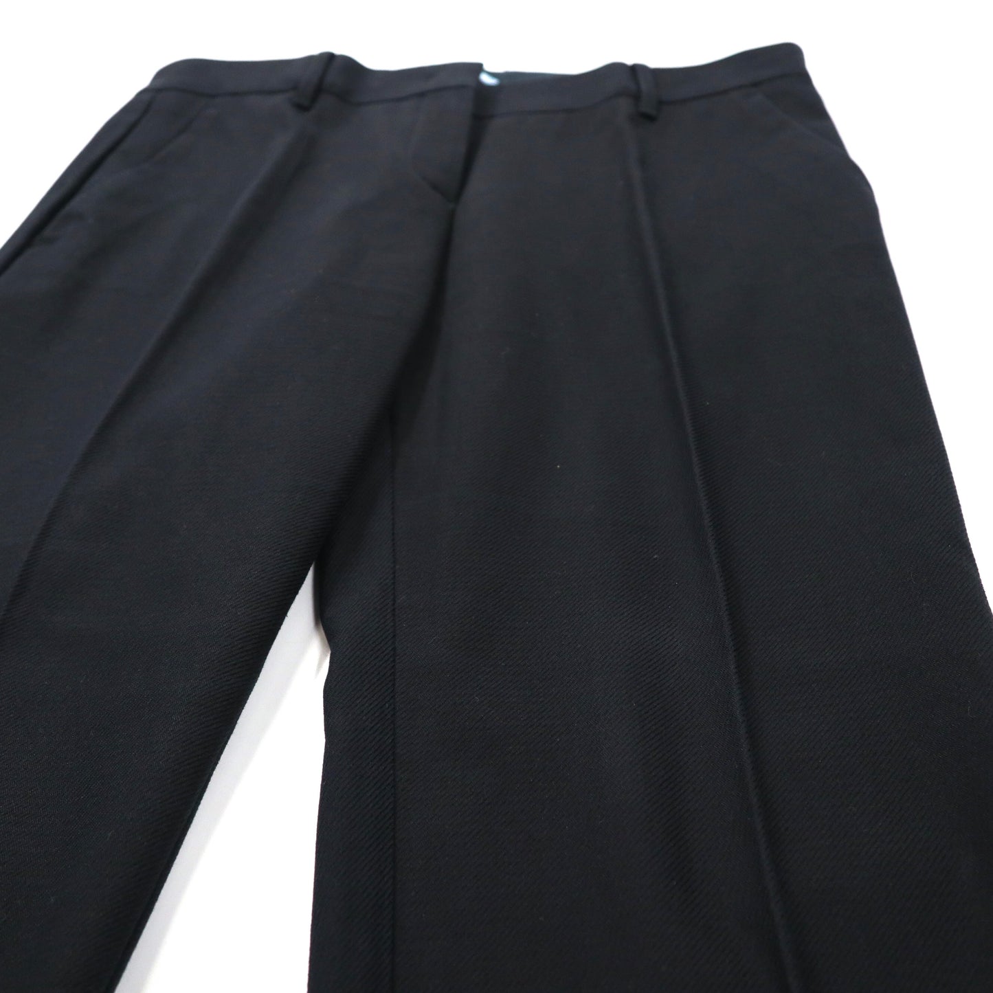 PRADA テーパード スラックスパンツ 44 ブラック コットン センタープレス ルーマニア製