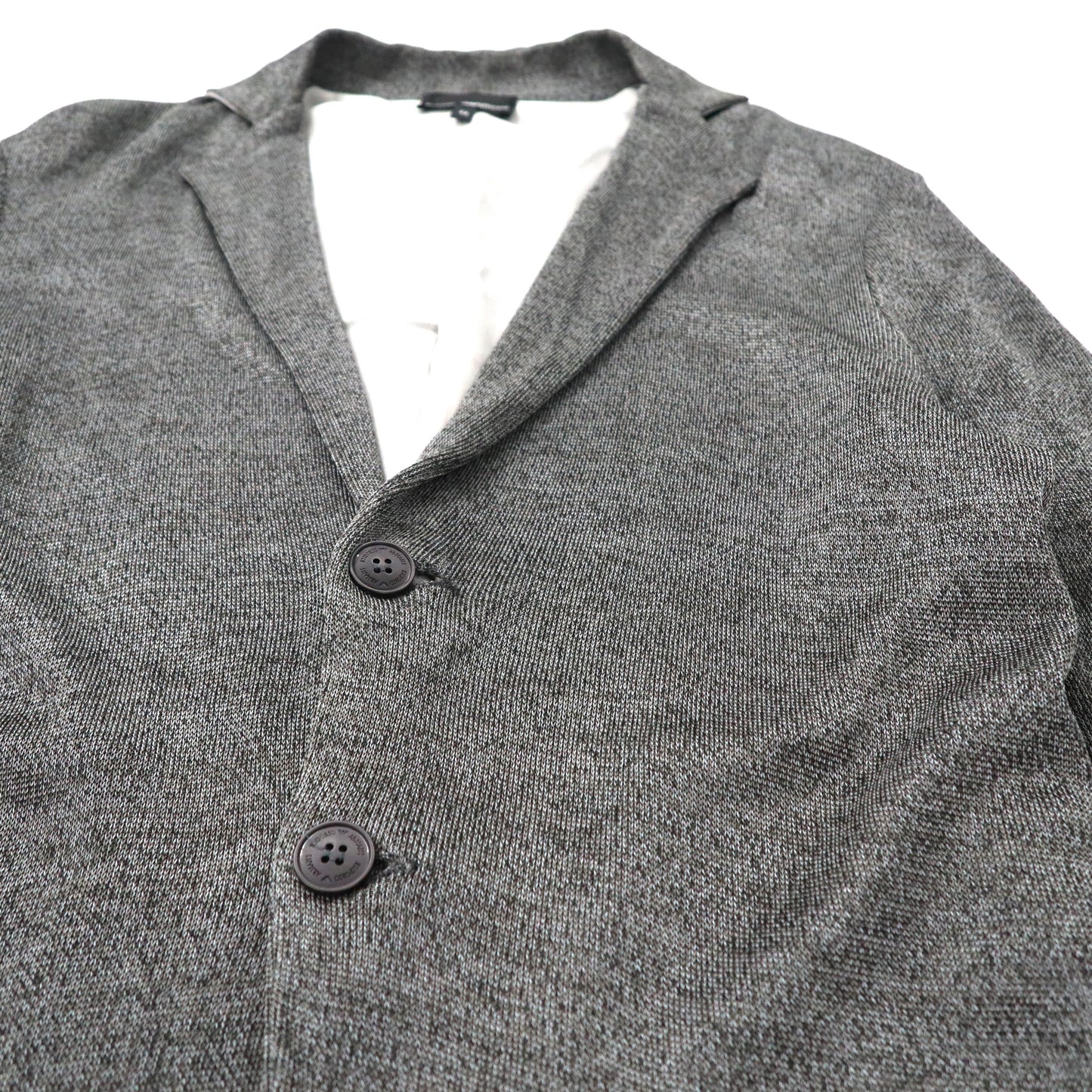 EMPORIO ARMANI Silky Knit Tailored Jacket 44 Gray Made in Italy
