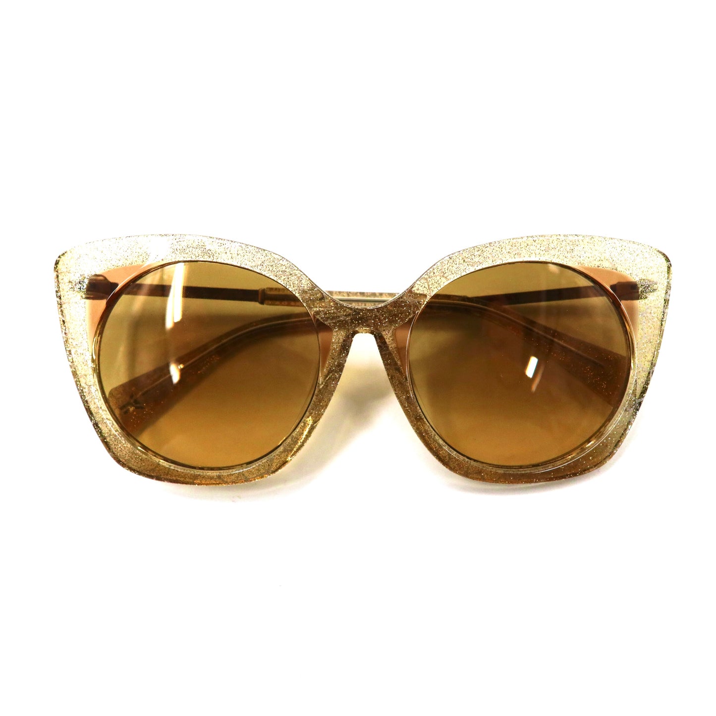 Yohji Yamamoto サングラス キャットアイ イエロー ゴールド グリッター YY5018 180 54-20 145 CAT2 フランス製