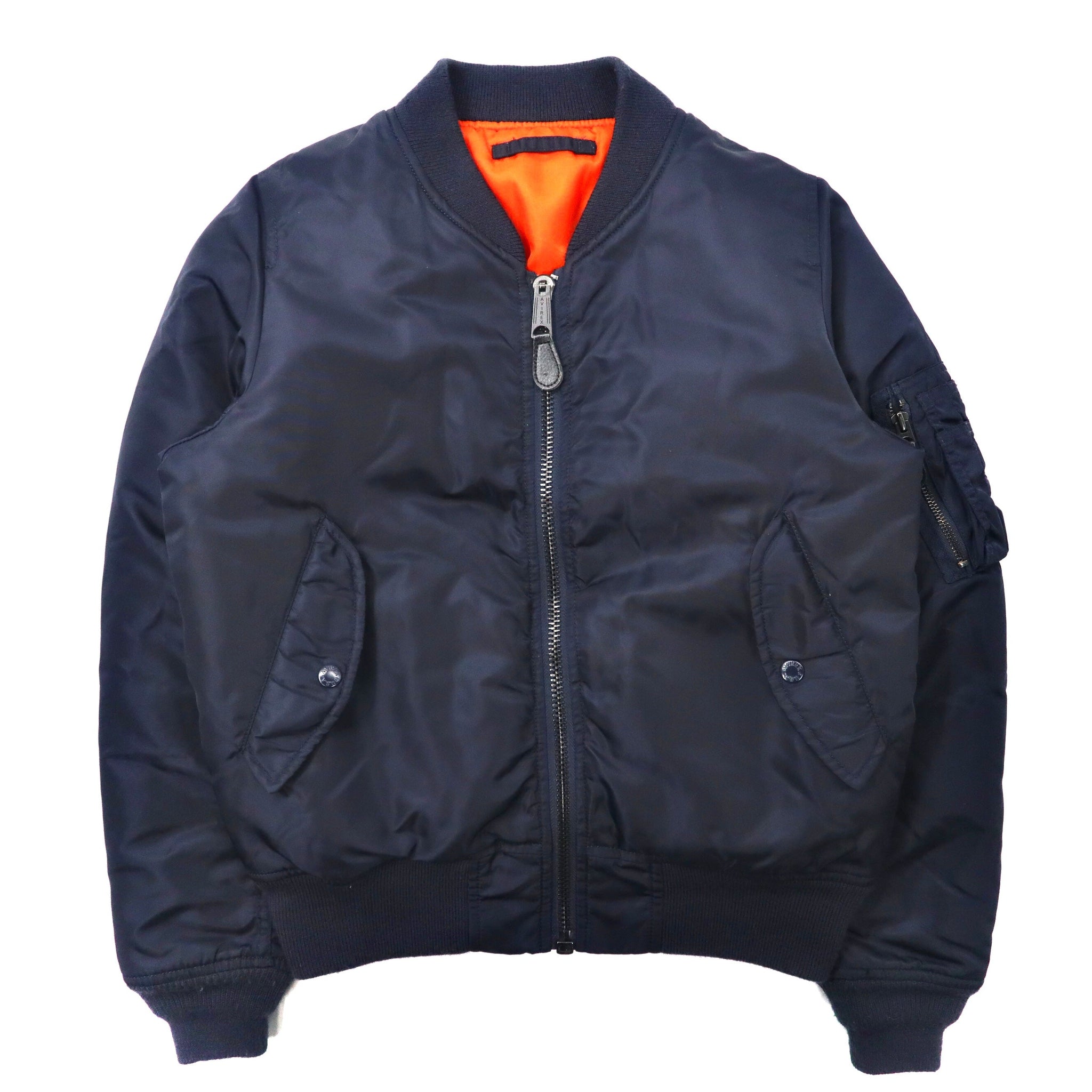 AVIREX MA-1 Flight Jacket L Navy Nylon Mil-J-8279E 6252038