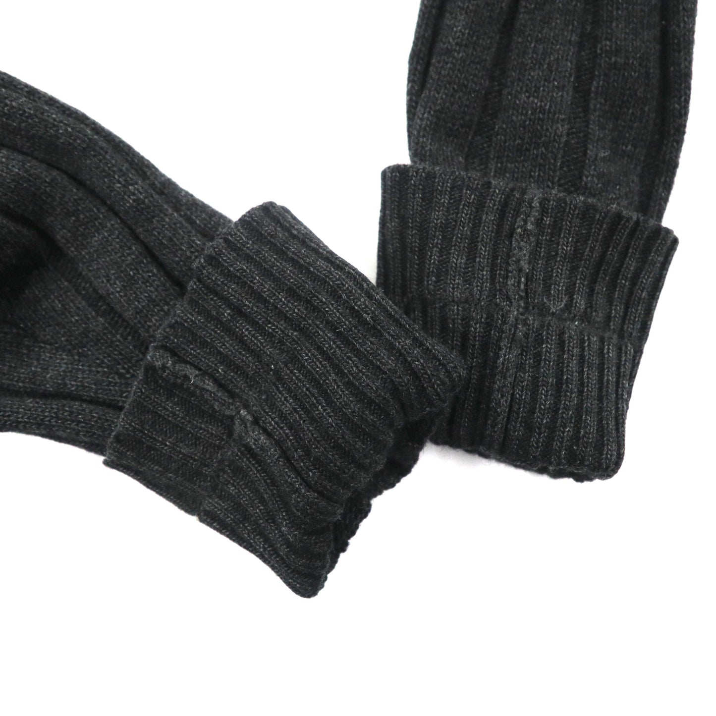 Christian Dior リブニット カーディガン M グレー ウール カシミア混 オールド 日本製