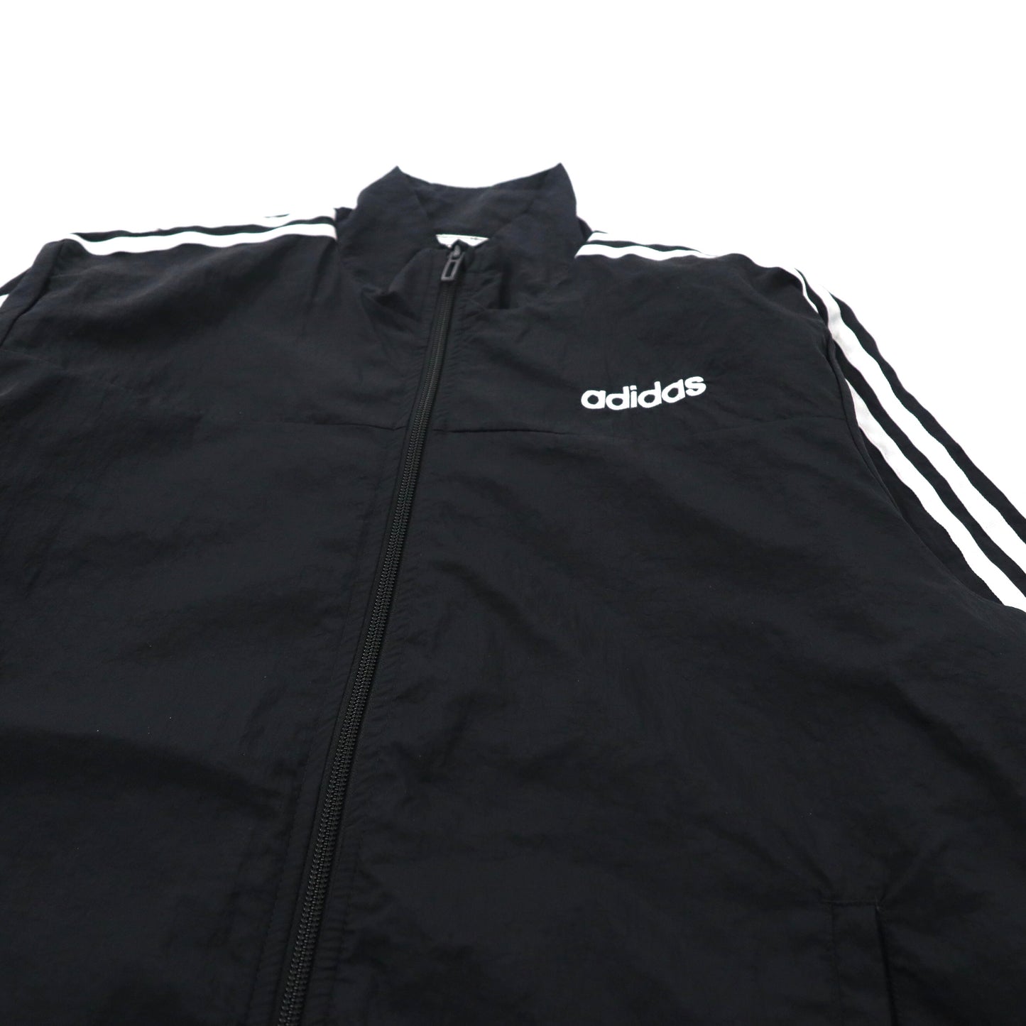 adidas ウーブントラックスーツ セットアップ ジャージ M ブラック ナイロン 3ストライプス ロゴ刺繍 GL7467