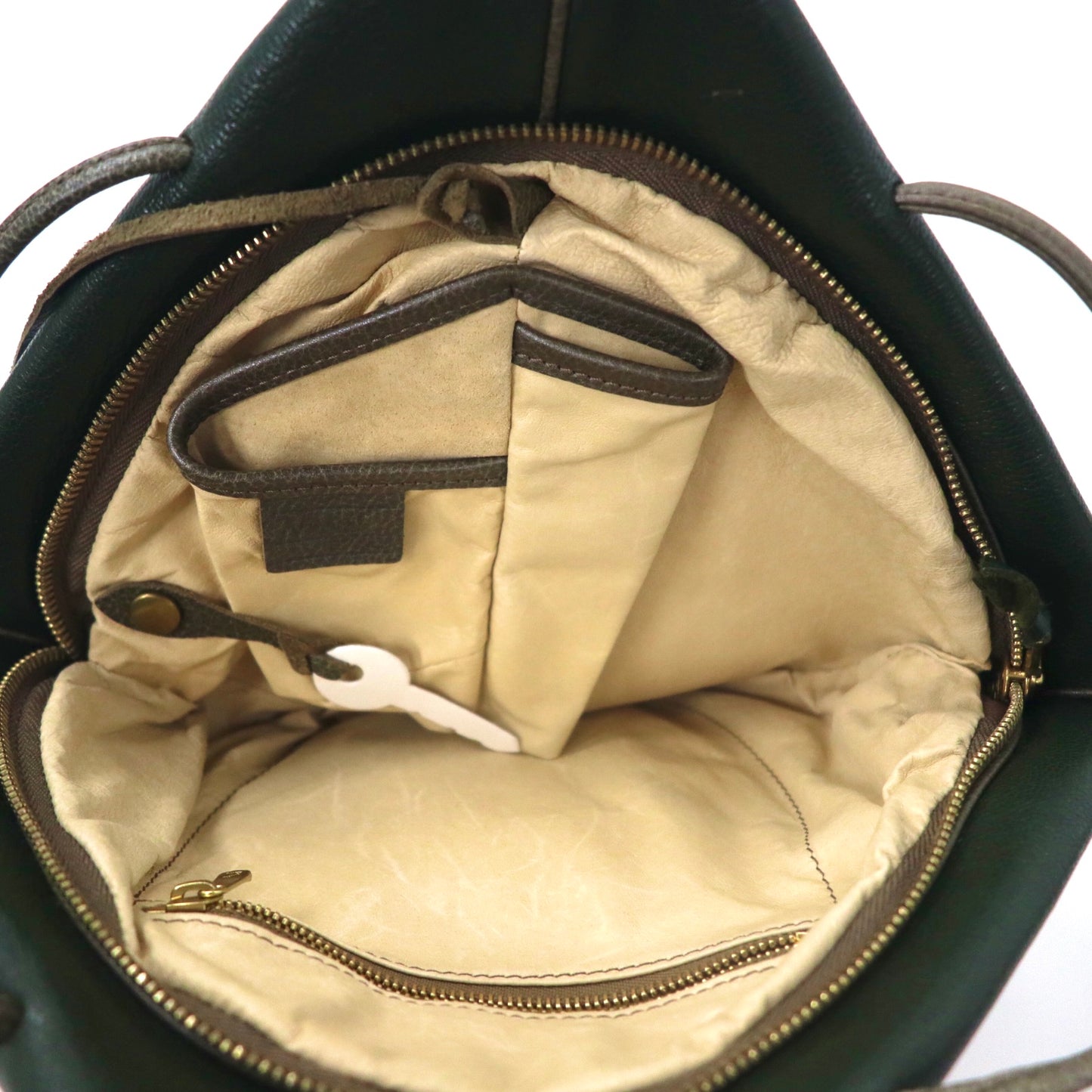 MAMET FRANCE ショルダーバッグ グリーン DIVI DIVI BAND ゴートスキン