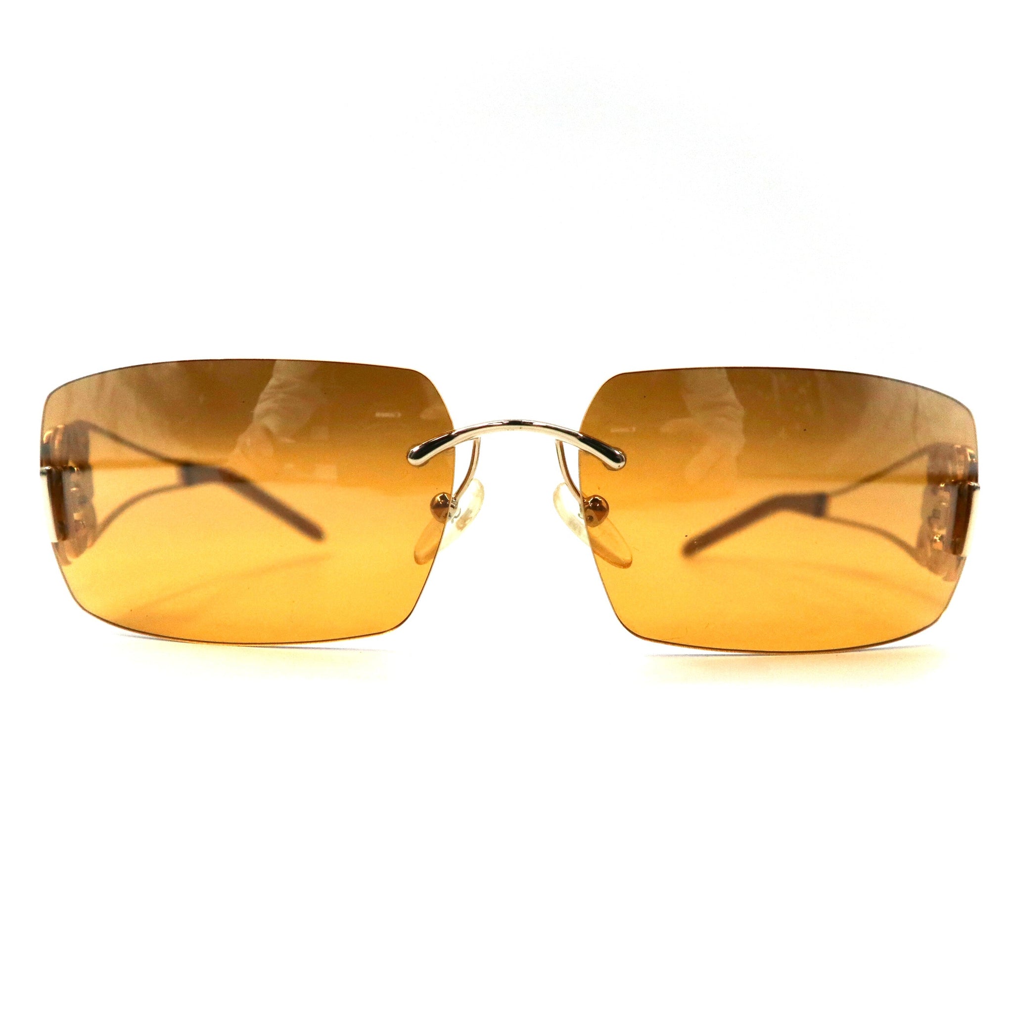 LOEWE Limeless Sunglasses Gold Side Logo Anagram SLW104 300A