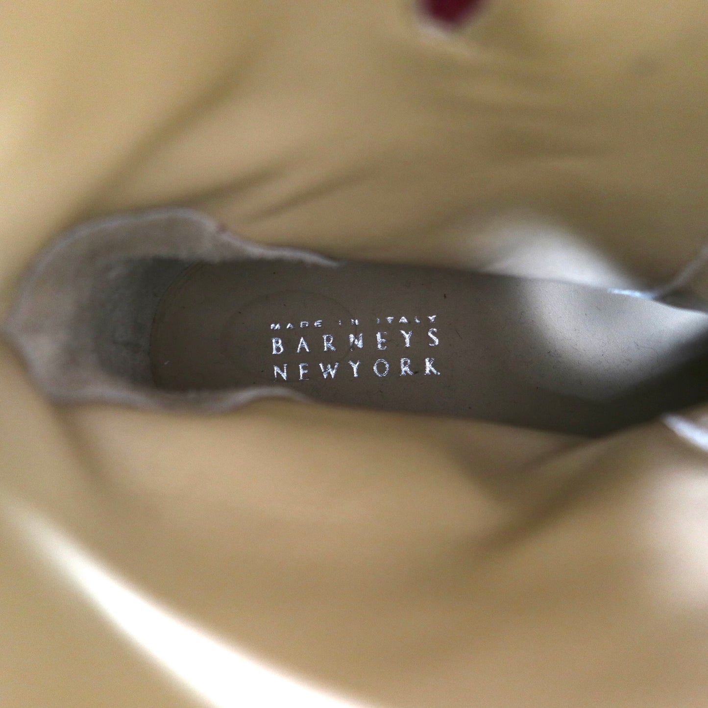 BARNEYS NEWYORK Engineer Boots 23cm Red Suede Leather Made in Italy