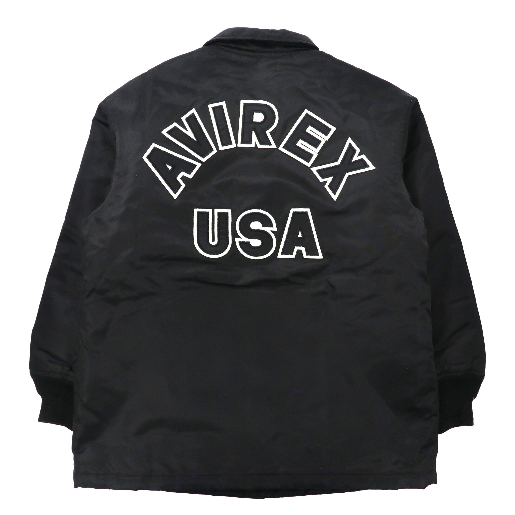 AVIREX Coach Jacket Free Black Nylon Logo Embroidery Buck Logo Patch  Women's Varsity Coach Jacket 6272057 – 日本然リトテ