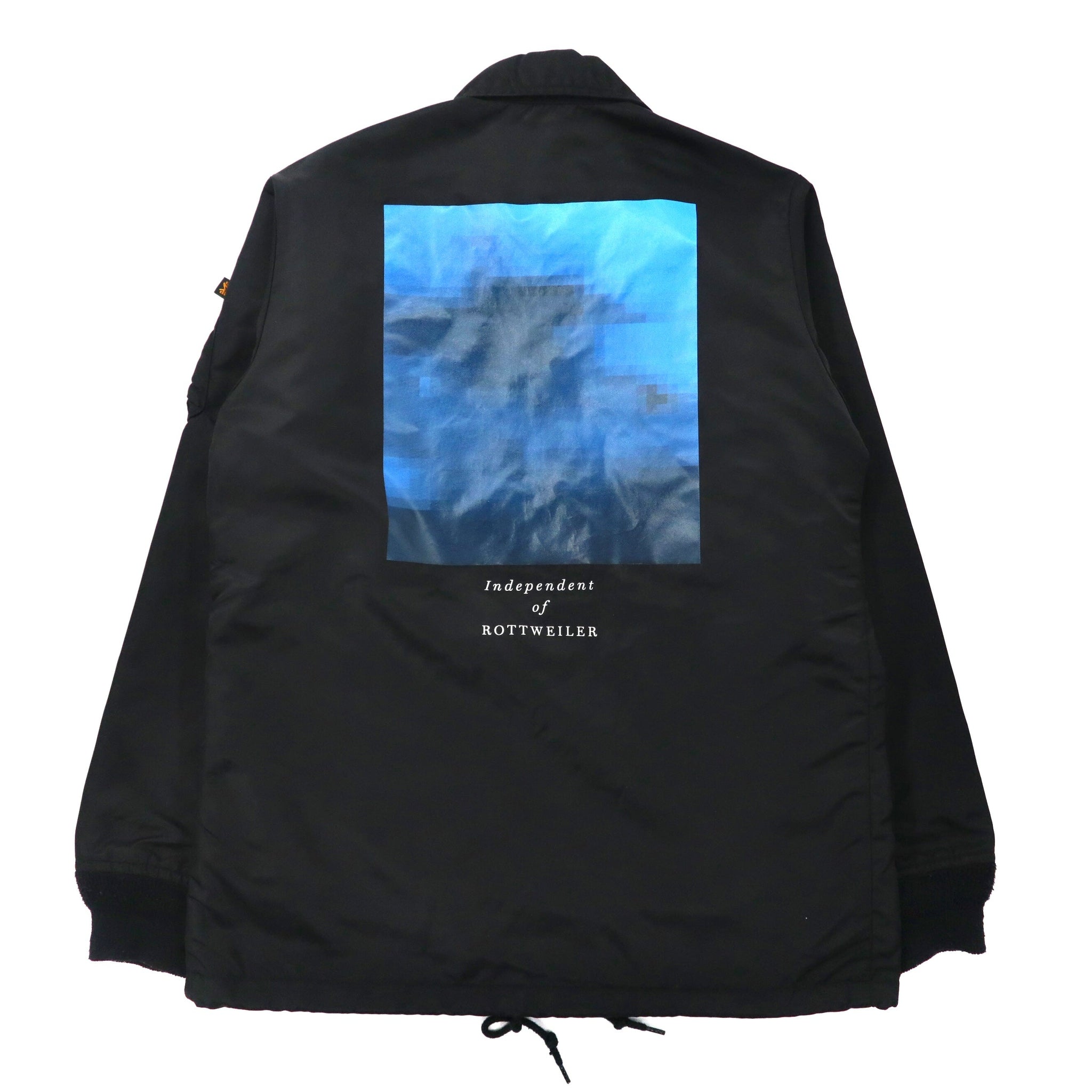 Rottweiler x Alpha Industries Coach Jacket S Black Nylon Back Print Nano  Universe