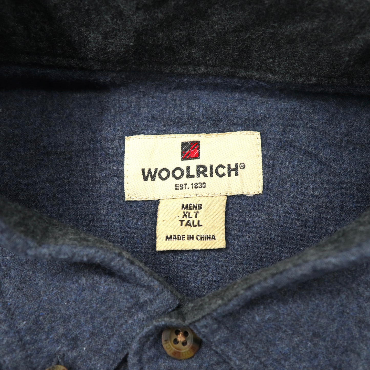 WOOLRICH ビッグサイズ ボタンダウンシャツ XLT ネイビー コットン