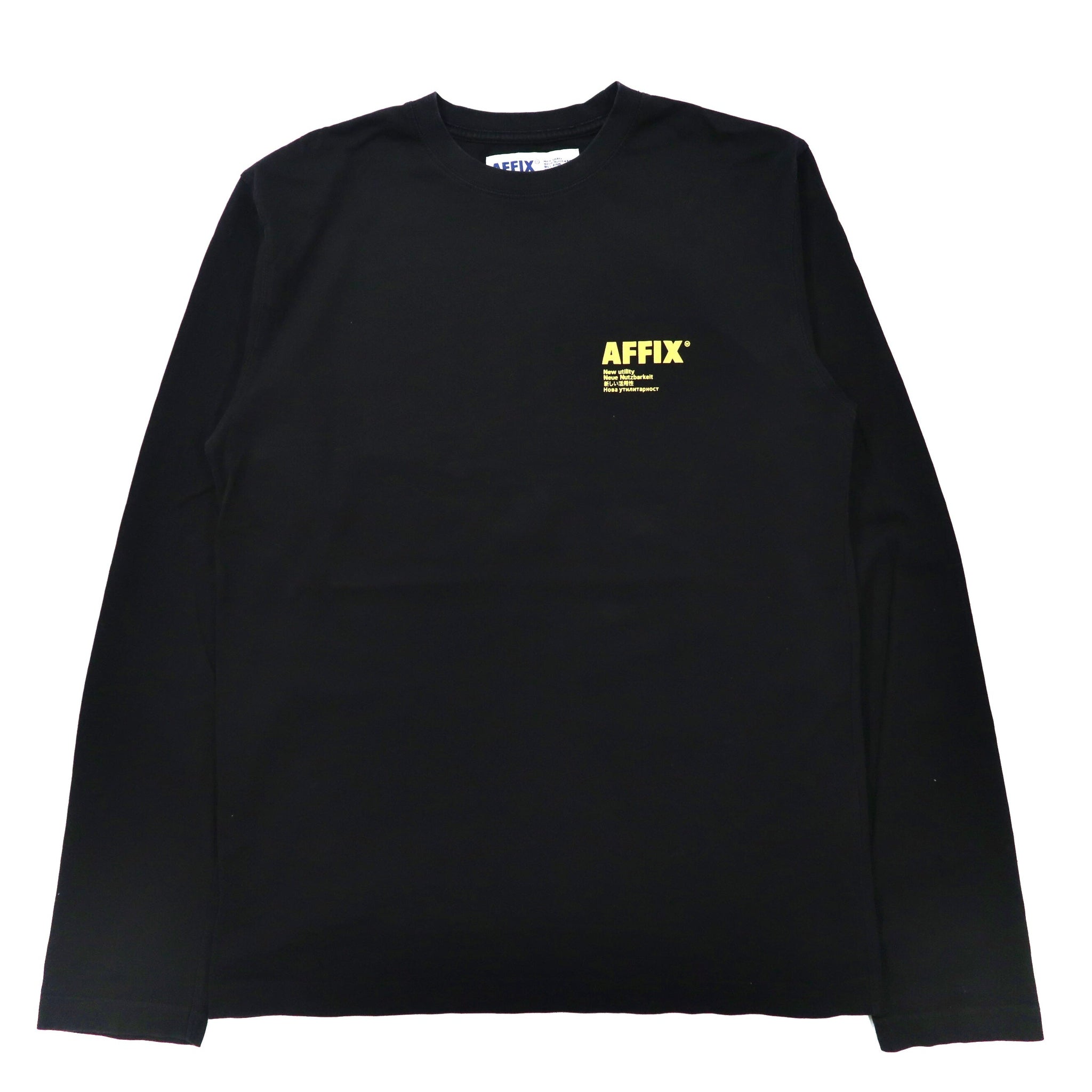 AFFIX WORKS (AFFXWRKS) Long Sleeve T -shirt M Black Cotton