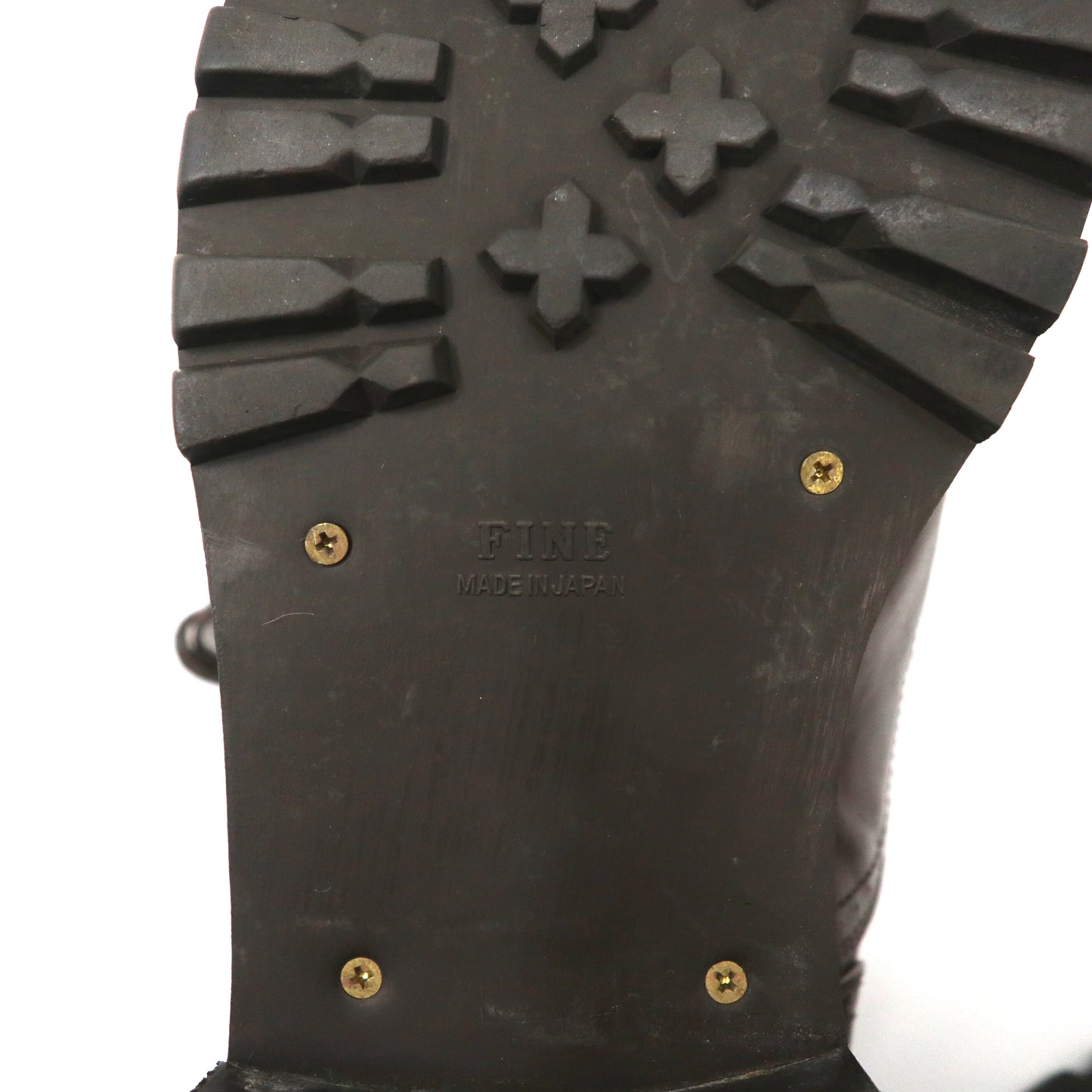 COMME des GARCONS HOMME Straight Tip Dress Shoes 25cm Brown Leather Tank Sole Made in Japan