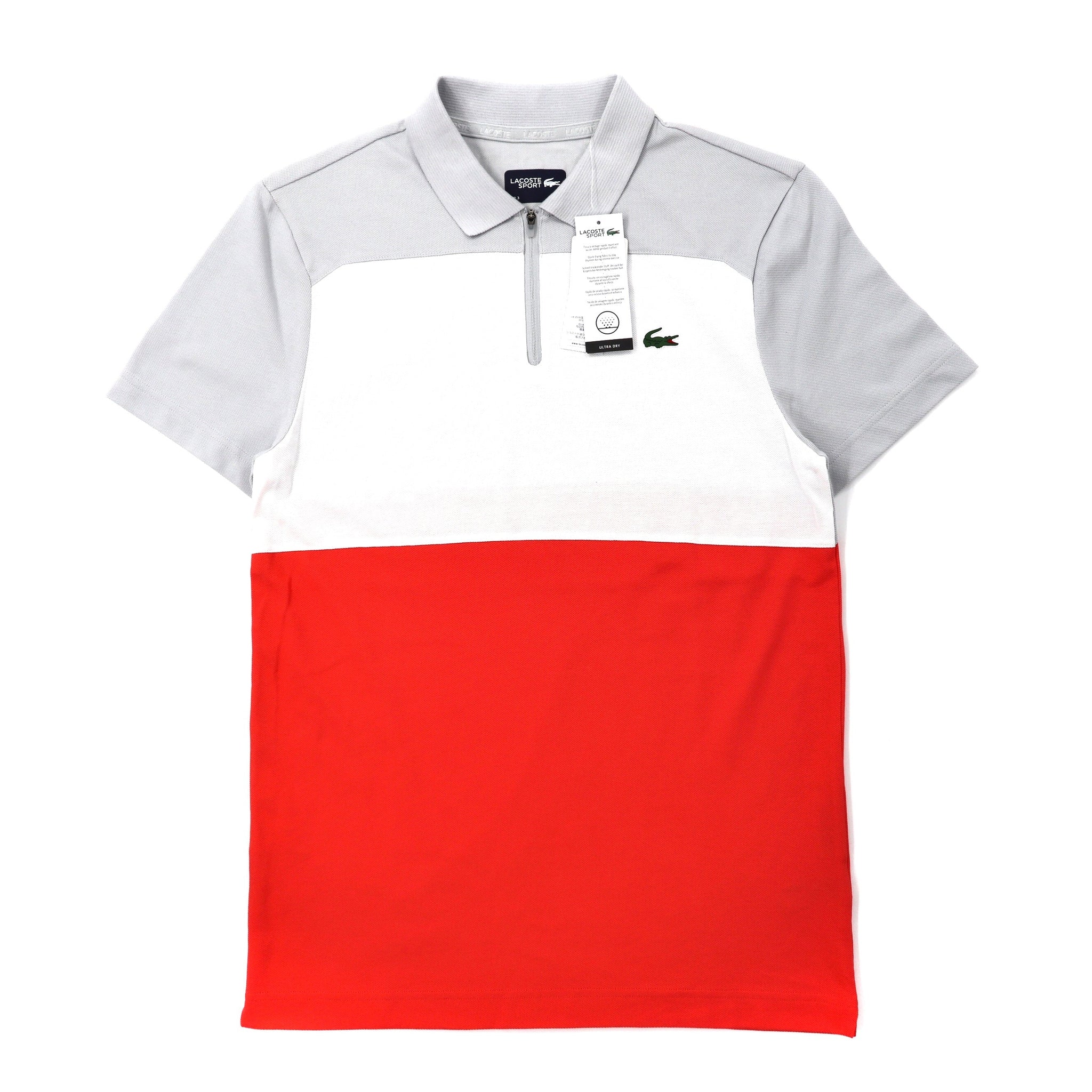 Lacoste Half Zip Polo Shirt 3 Orange DH3460L Unused – 日本然リトテ