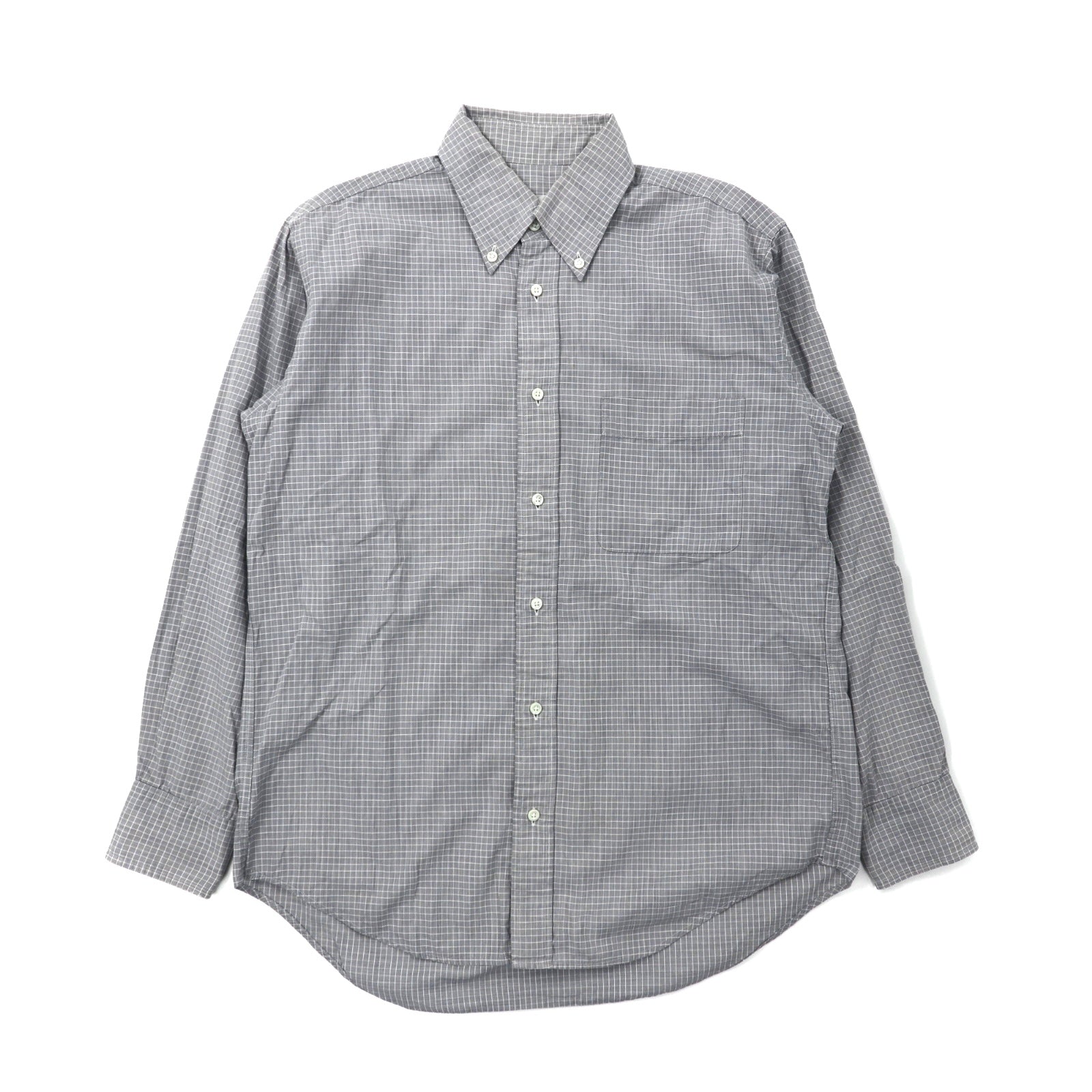 LANVIN CLASSIQUE ボタンダウンシャツ S グレー チェック – 日本然リトテ