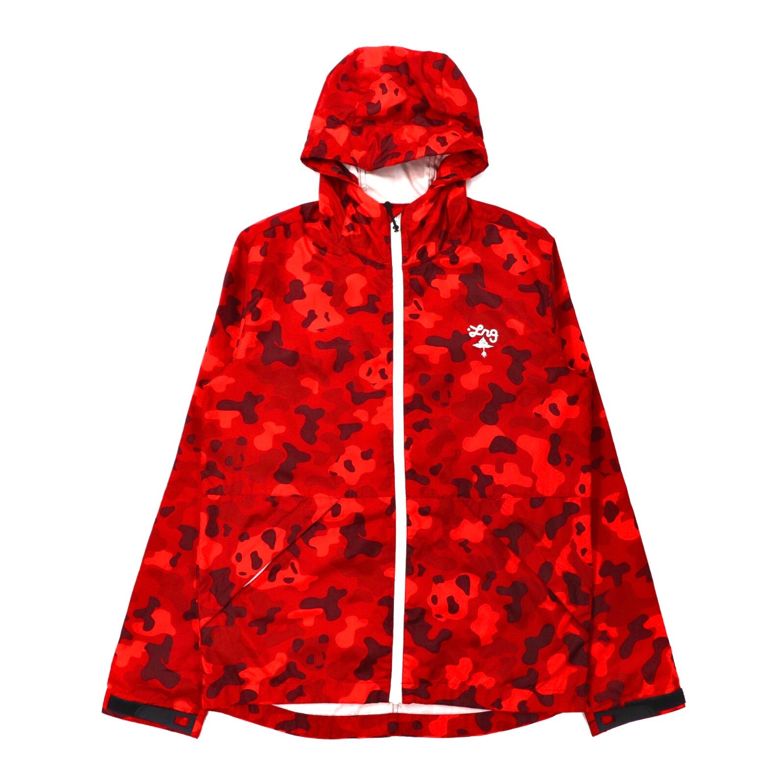 LRG Nylon Hoodie S Red Camouflage pattern – 日本然リトテ