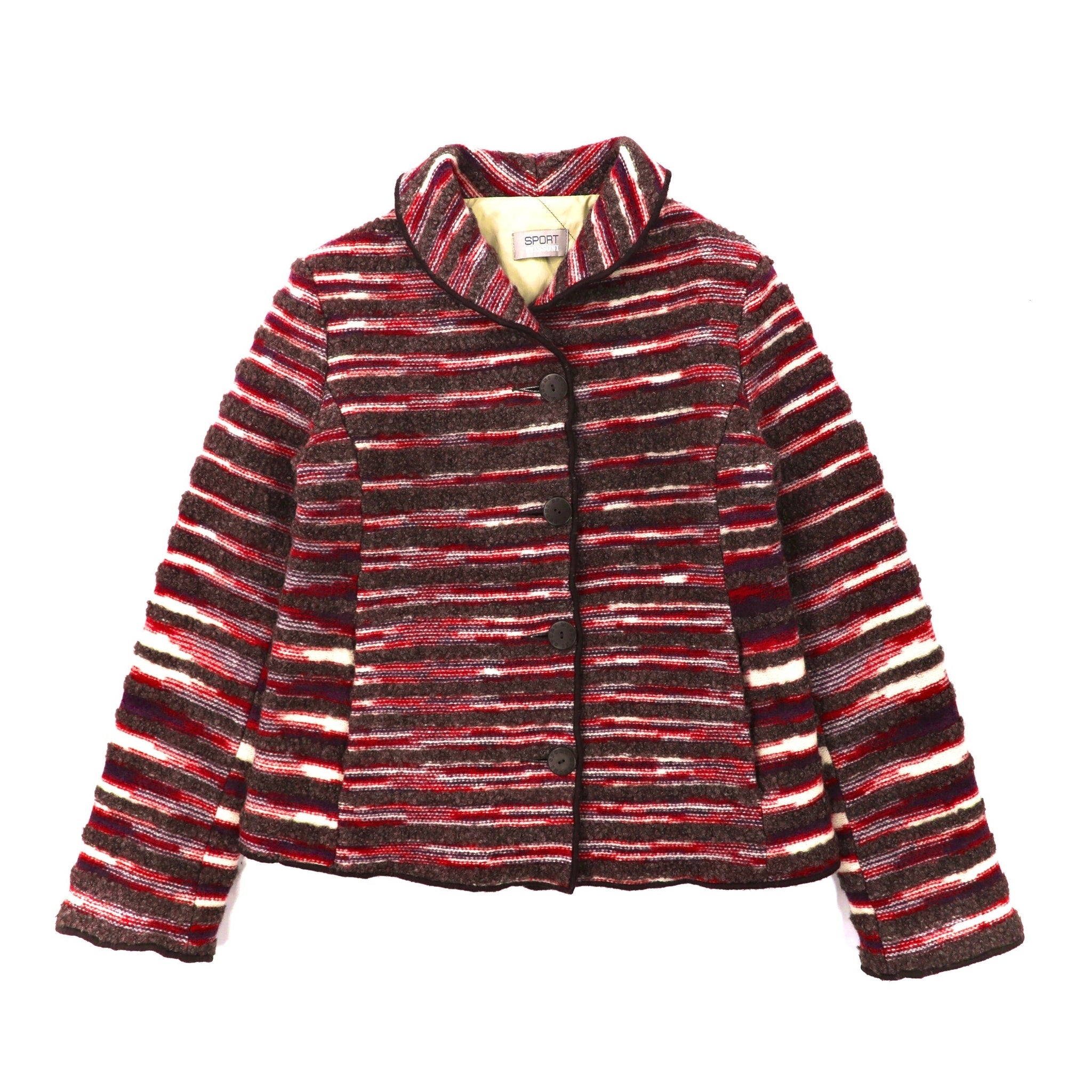 Missoni SPORT Mohair jacket 3D Knit Jacket 40 Brown Wool Italy 