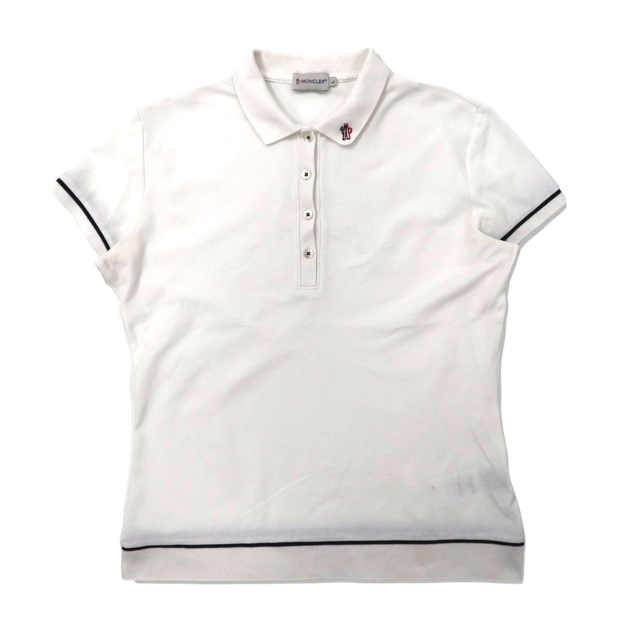 Moncler polo shirt L white cotton – 日本然リトテ