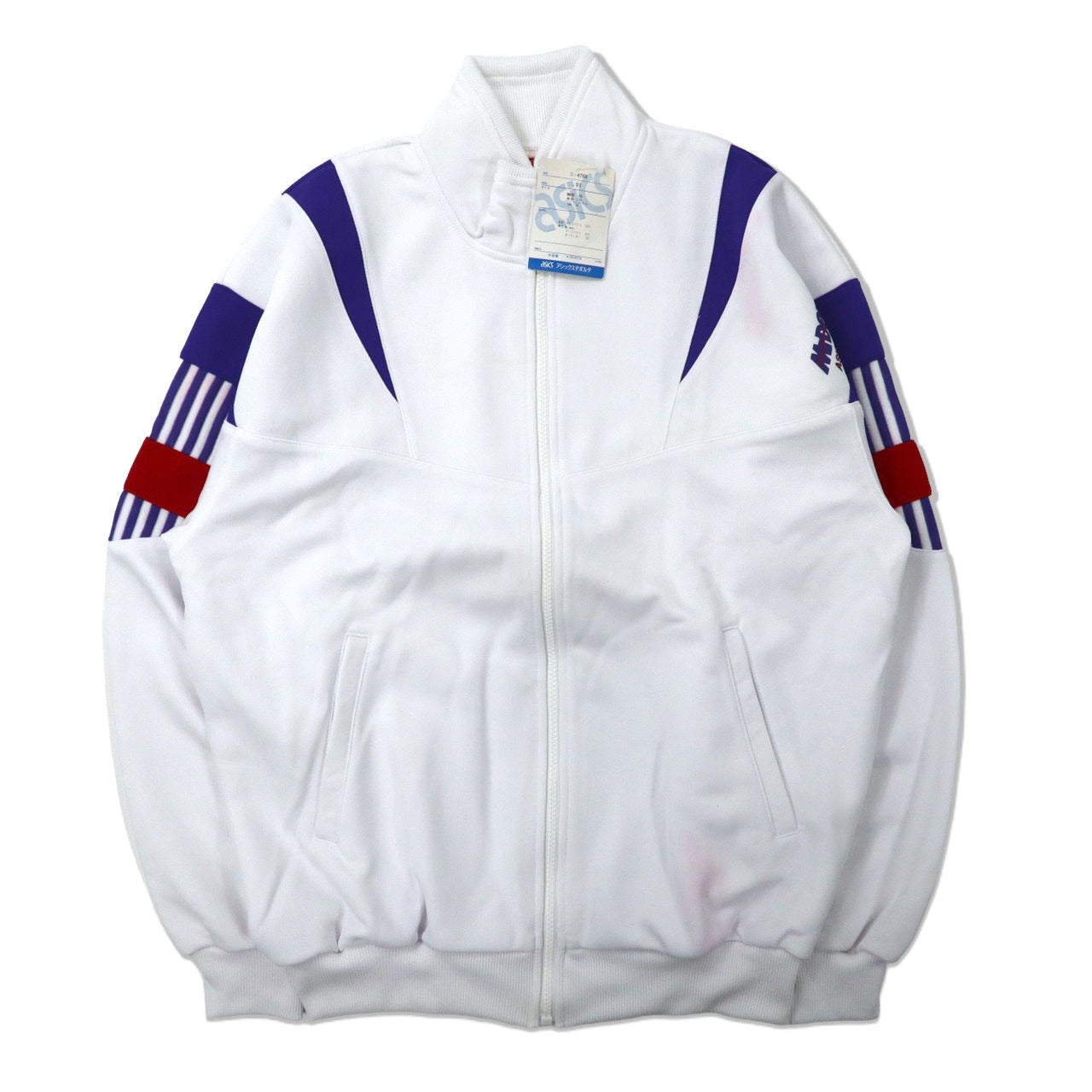 MR DEPORTE (ASICS) Track Jacket LL White polyester 90s Unused