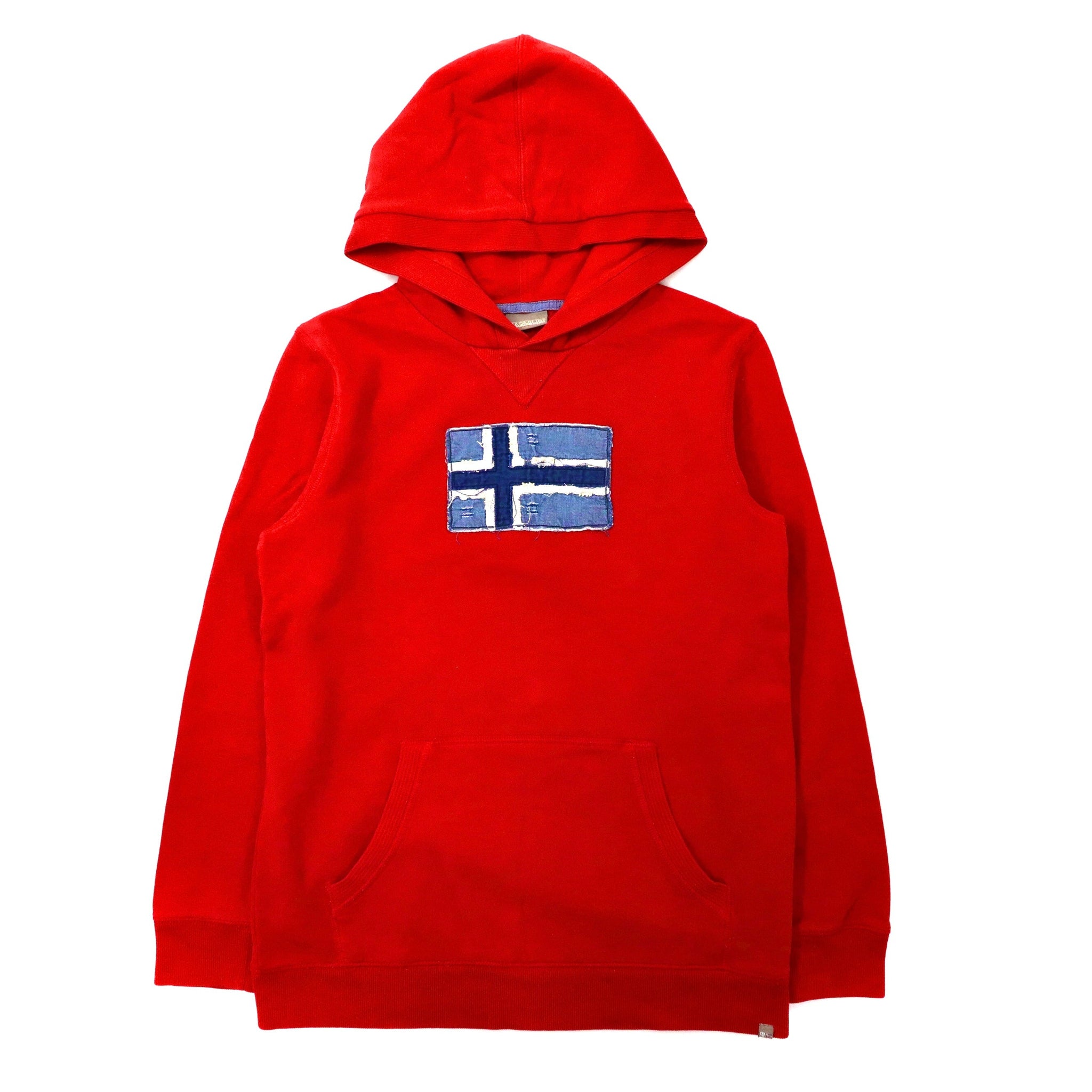 NAPAPIJRI Pullover Hoodie 170 Red Cotton BRUSHED LINING