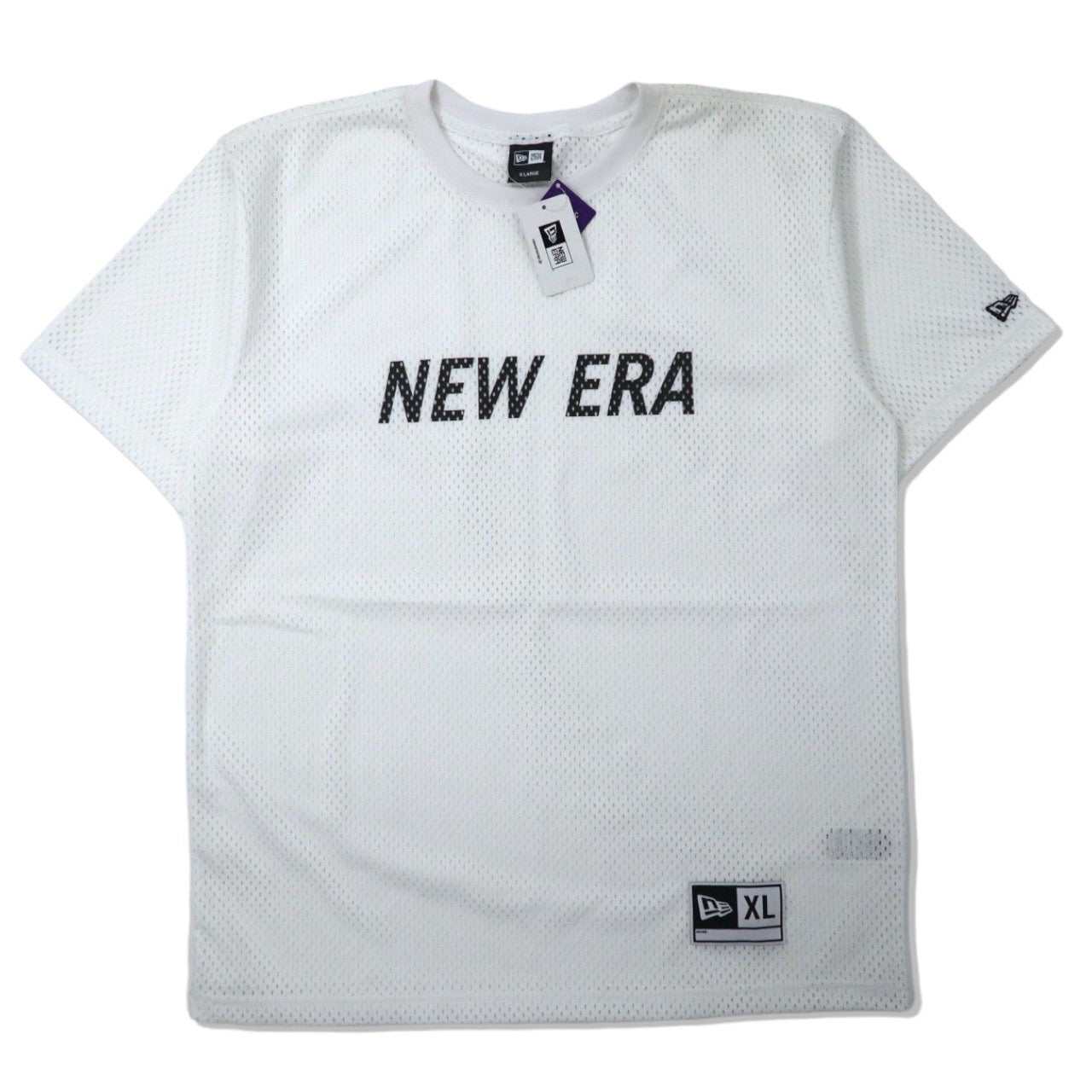 NEWERA ビッグサイズ メッシュTシャツ XL ホワイト ポリエステル SS ...