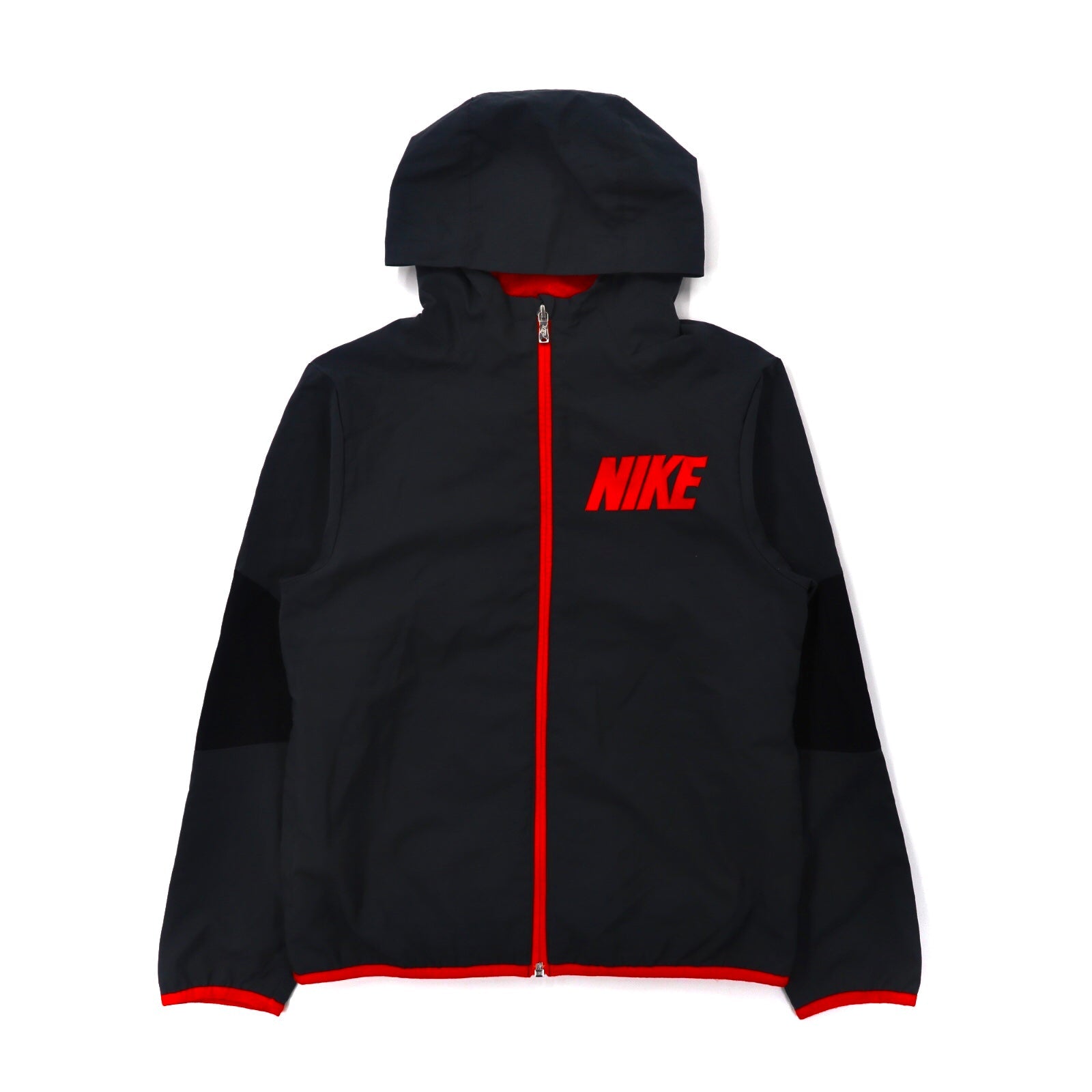 NIKE Nylon Hoodie M Gray Logo Print – 日本然リトテ