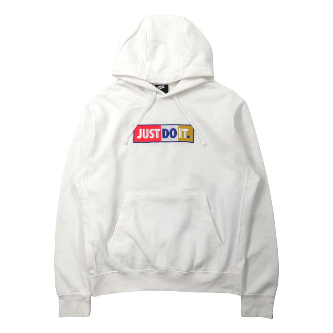 NIKE HOODIE XL White Cotton Brushed Lining Just Do It Patch 20s/S – 日本然リトテ