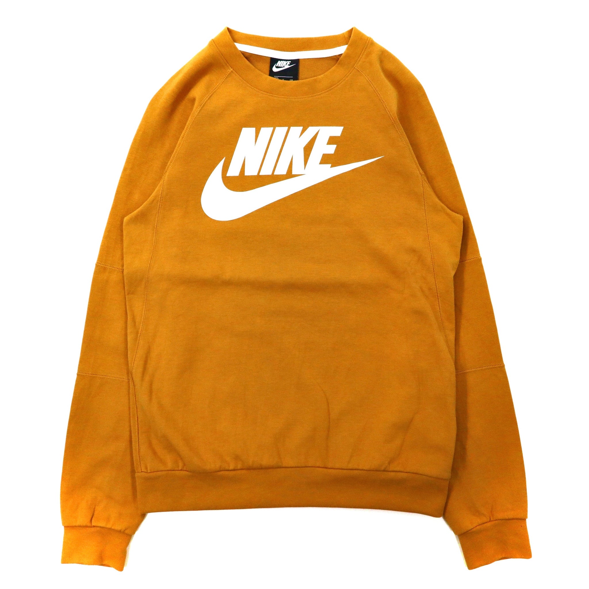 NIKE ロゴプリントスウェット S ベージュ コットン Modern Fleece HBR ...